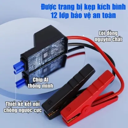 Bộ Kích Nổ Kiêm Bơm Lốp ô Tô Wisezen đa Năng Cao Cấp Kiêm Bơm Hơi Lốp Kích Bình Acquy Oto 4 Trong 1 Cho Xe 4 đến Bán Tải