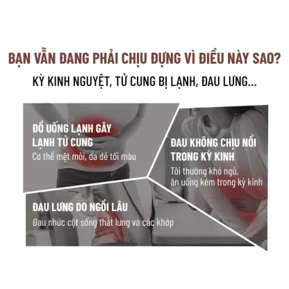 Máy Massage Chườm Bụng Kinh Kèm đai Giúp Làm ấm Giảm đau Bụng Kinh Cho Phụ Nữ đến Kỳ Wisezen Quà Sinh Nhật Cho Nữ