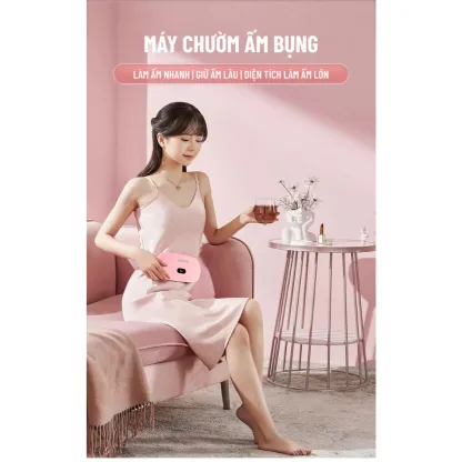 Máy Massage Chườm Bụng Kinh Kèm đai Giúp Làm ấm Giảm đau Bụng Kinh Cho Phụ Nữ đến Kỳ Wisezen Quà Sinh Nhật Cho Nữ