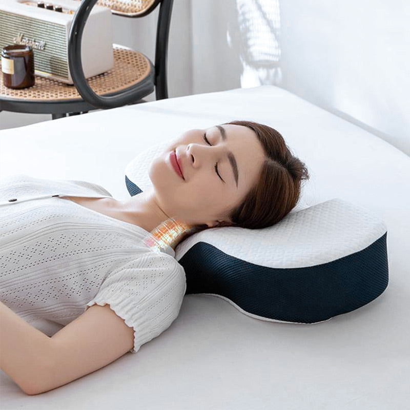 Slow rebound butterfly shaped neck protection memory pillow