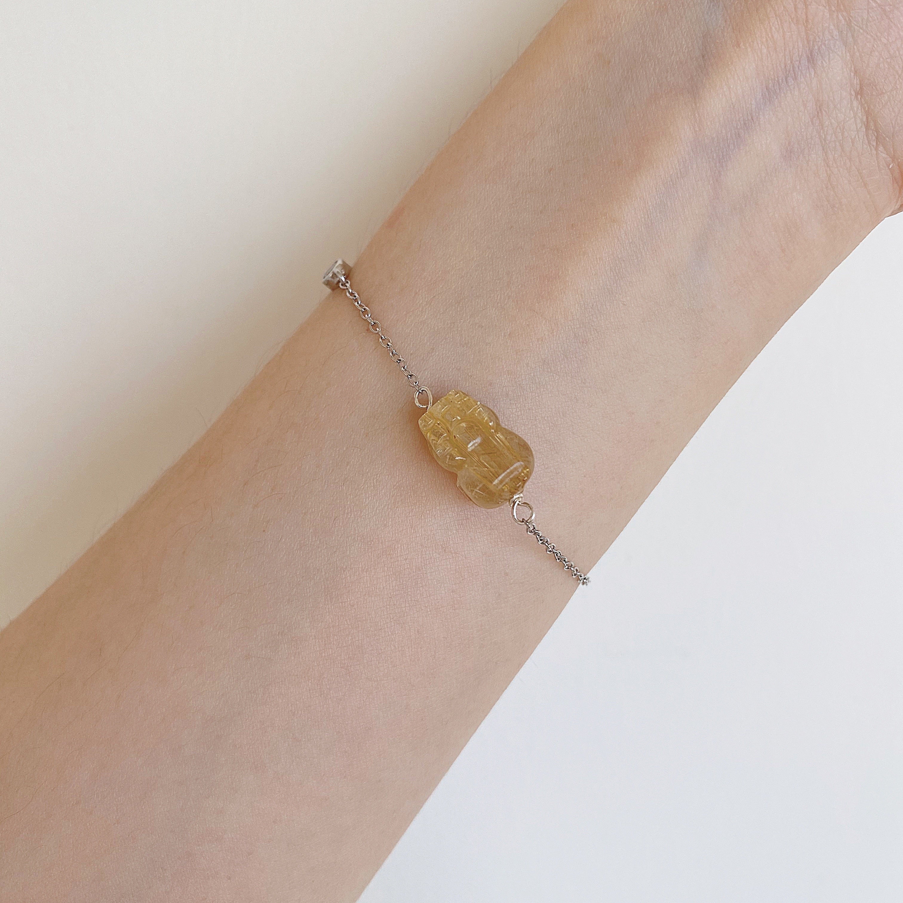 Golden Rutilated Pixiu