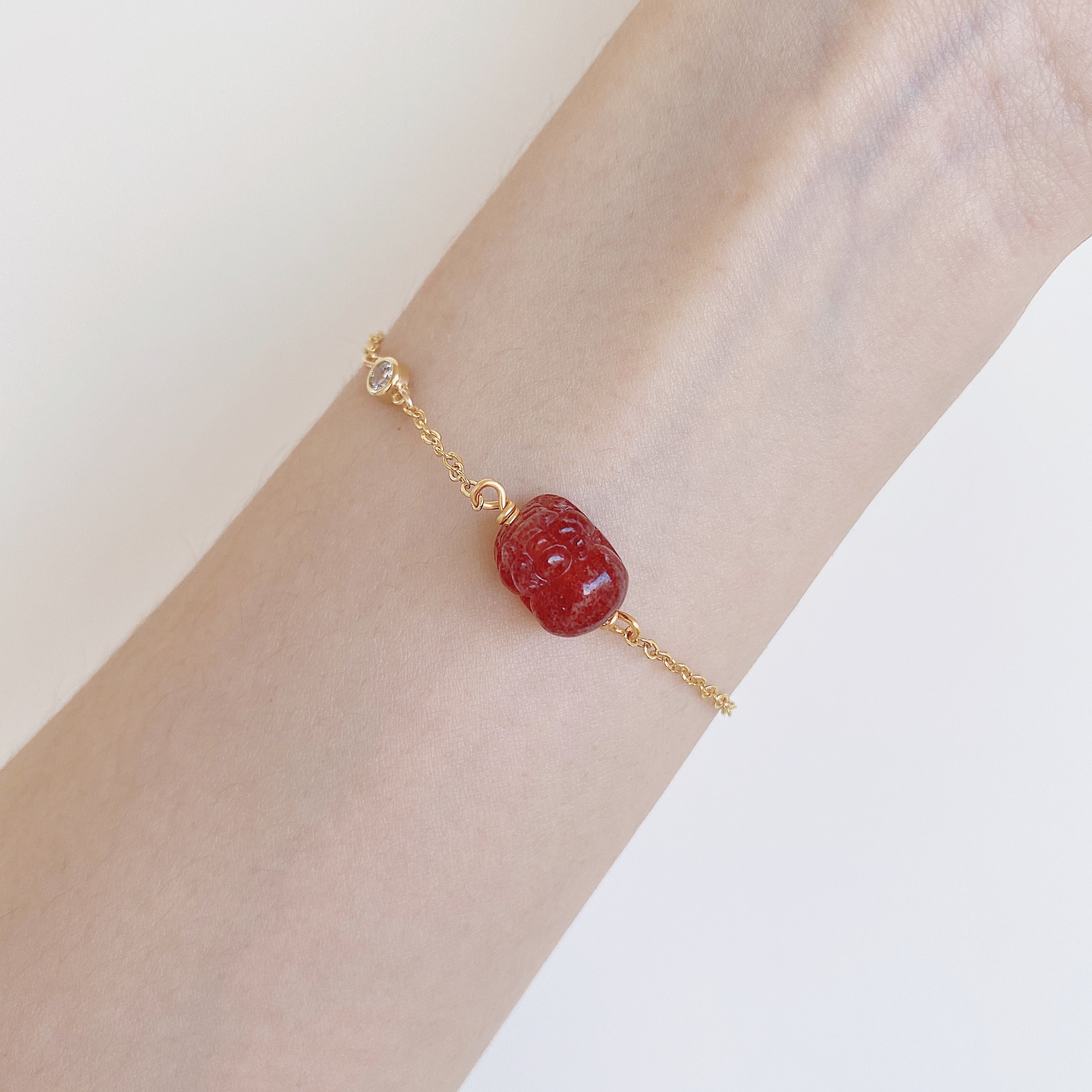 Strawberry Quartz Pixiu