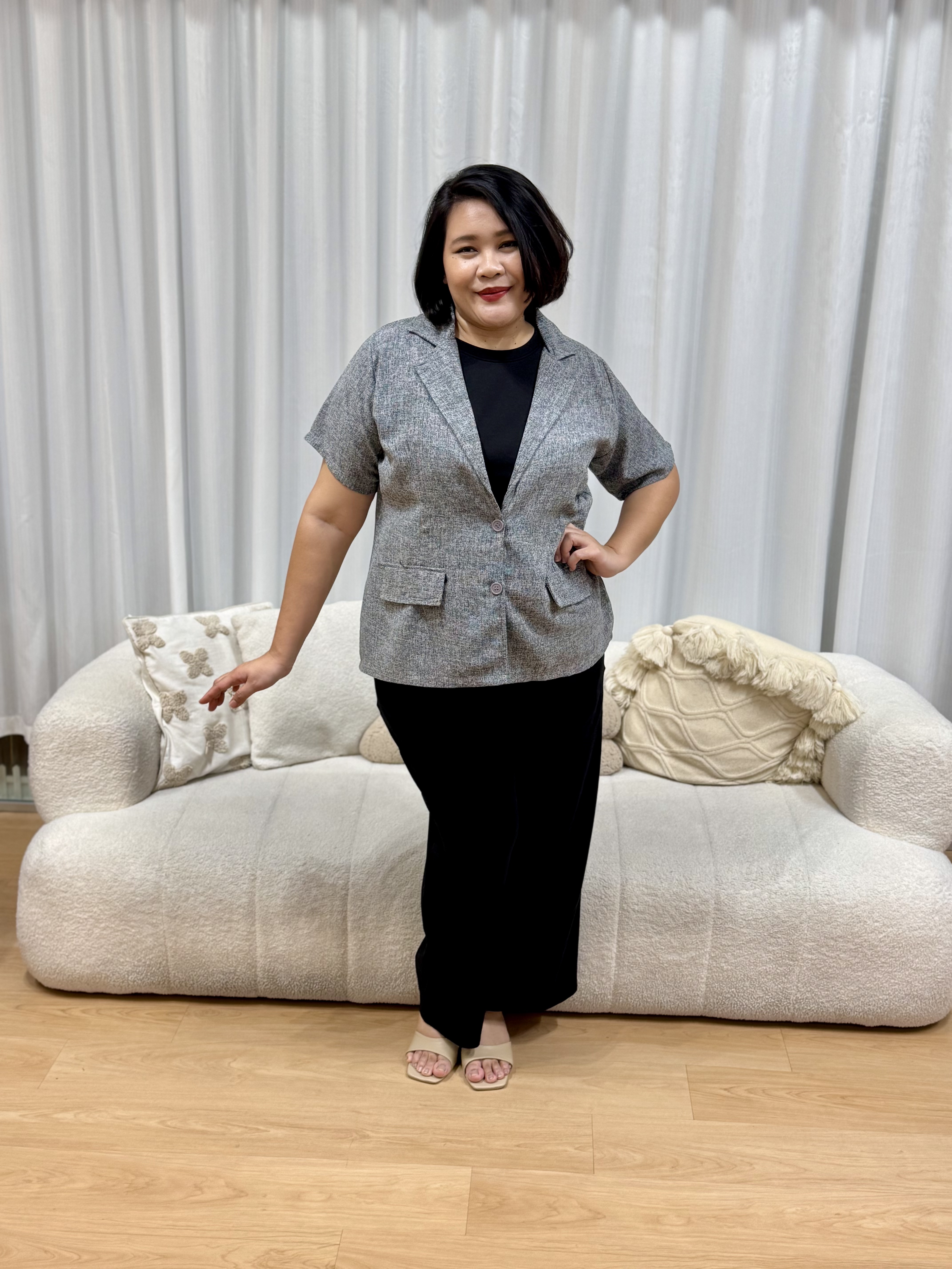 Celinio Tweet Blazer | Plus Size Blazer