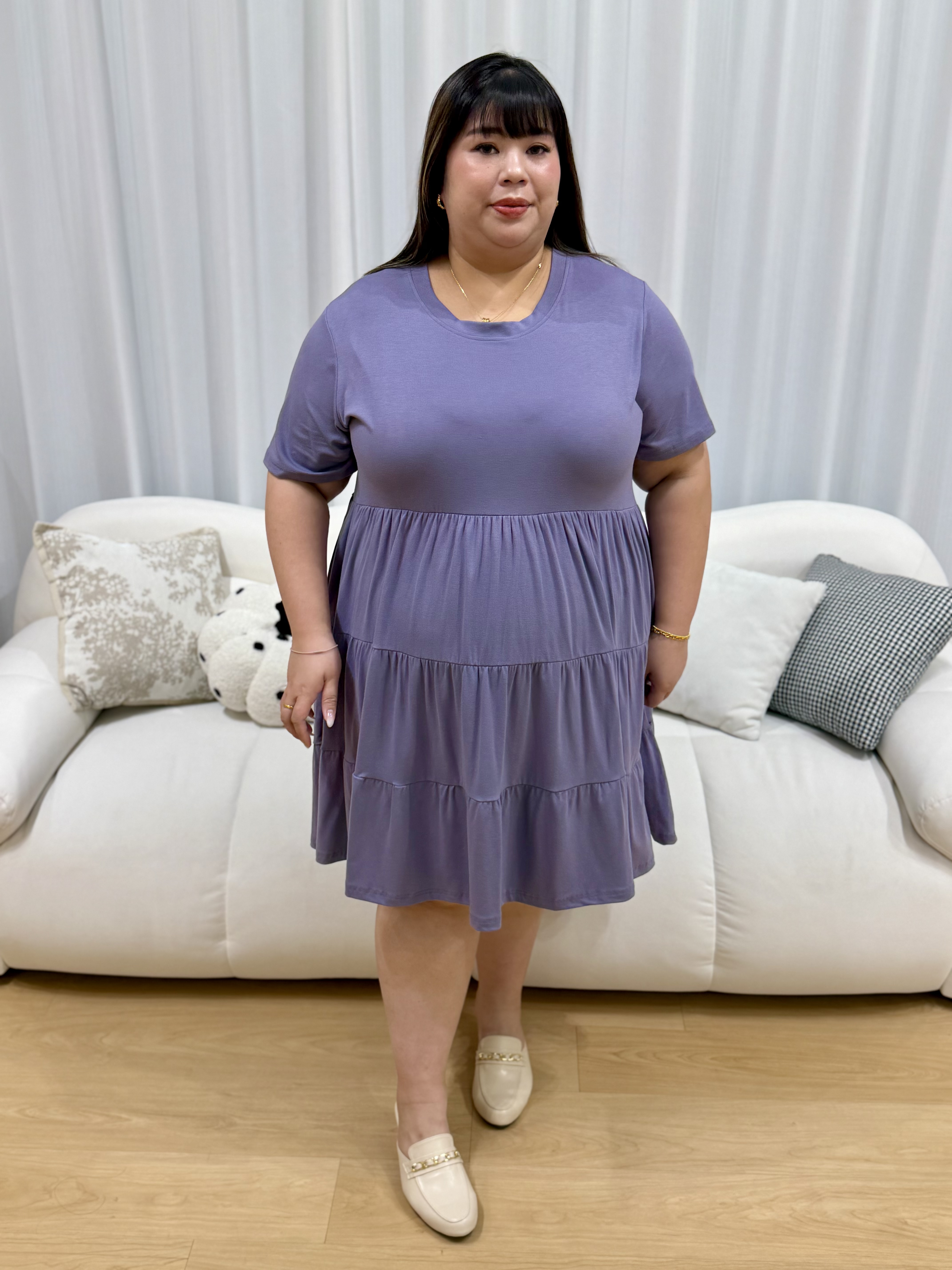 Halia Premium Cotton Tier Dress | Plus Size Dress