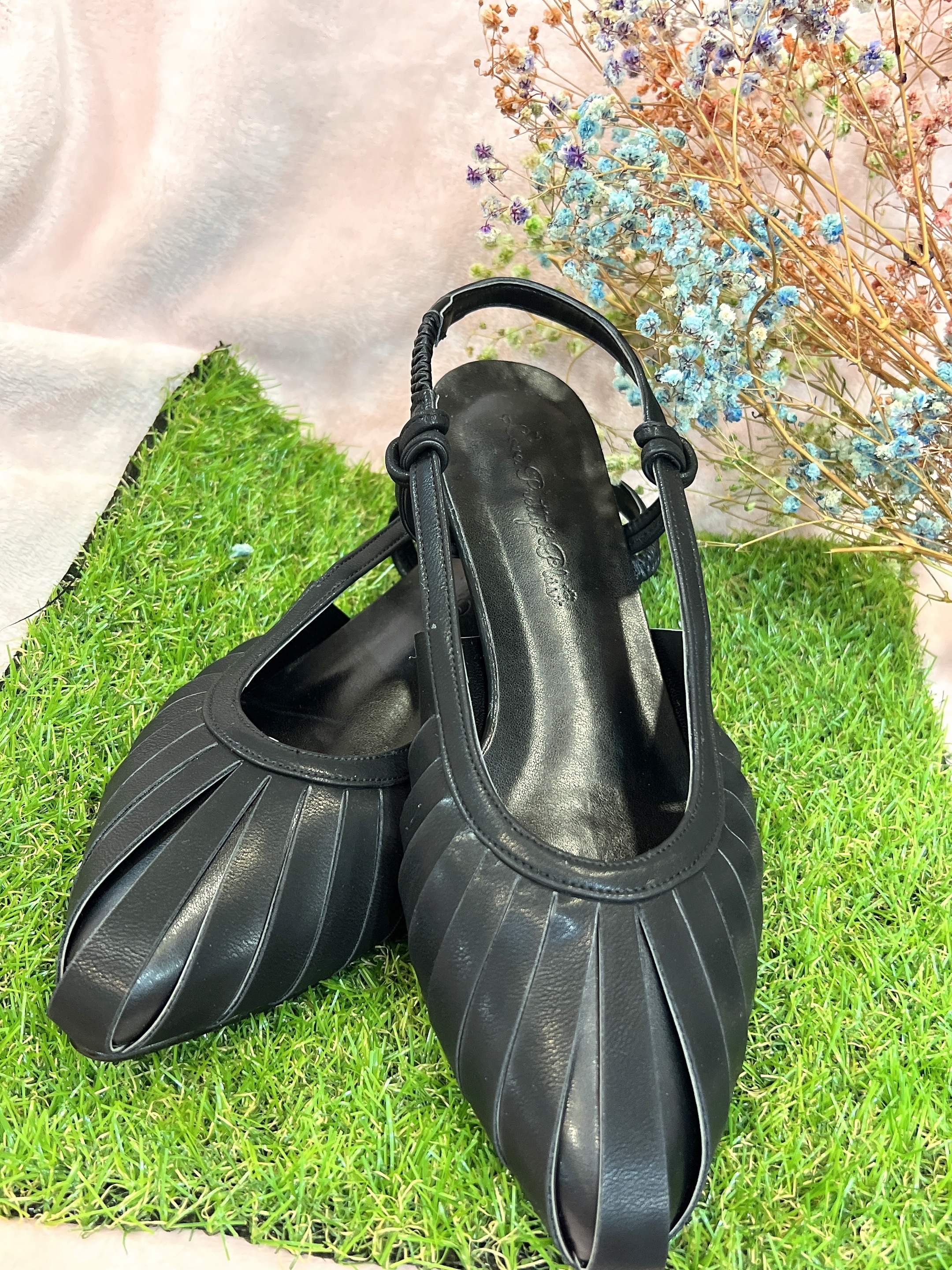 Love+ Claire Black Mini Heels| Plus Size Heels |2 Colors