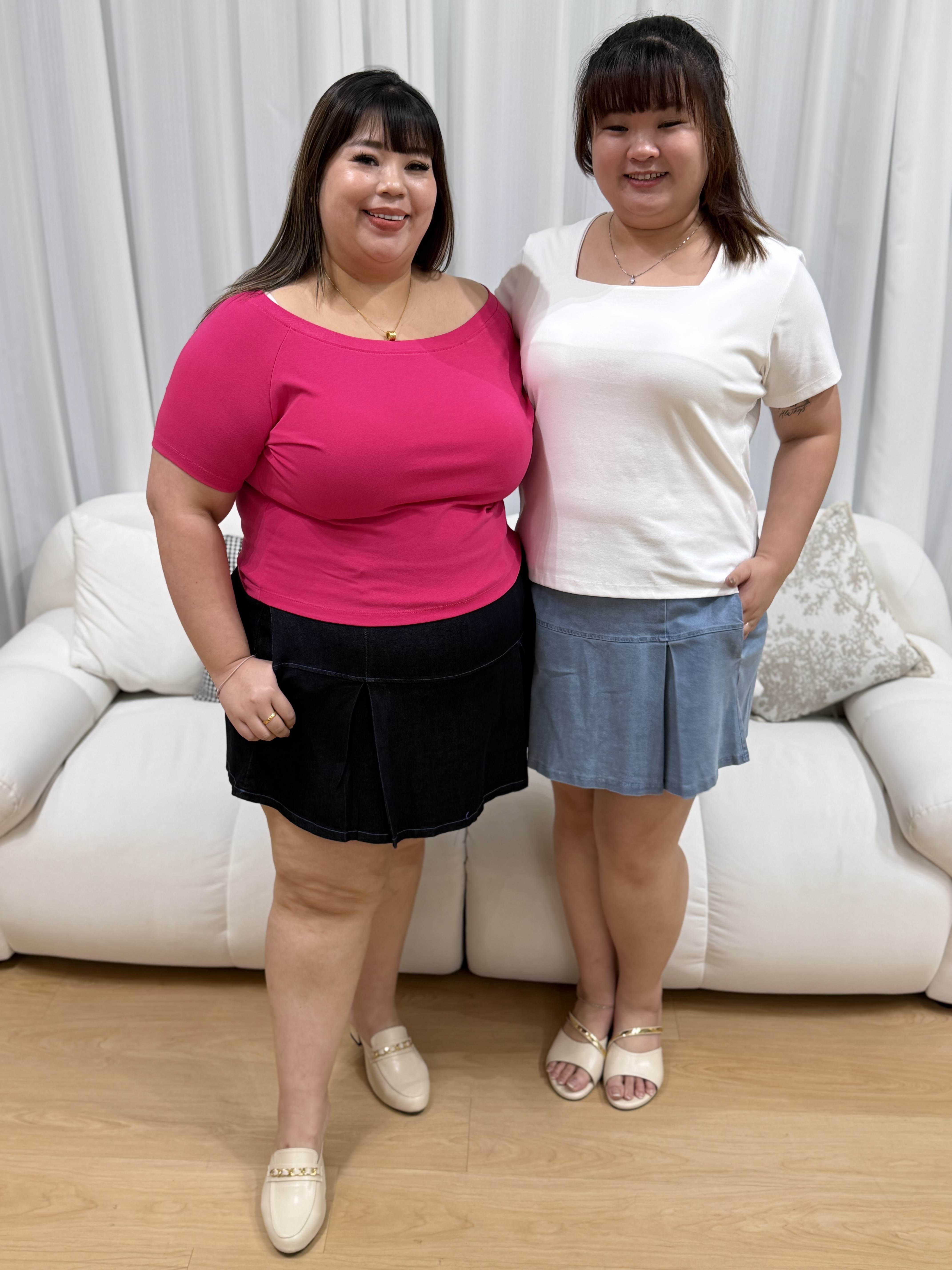 Love+ Defina Denim Skater Skirt #1689 | Plus Size Skirt