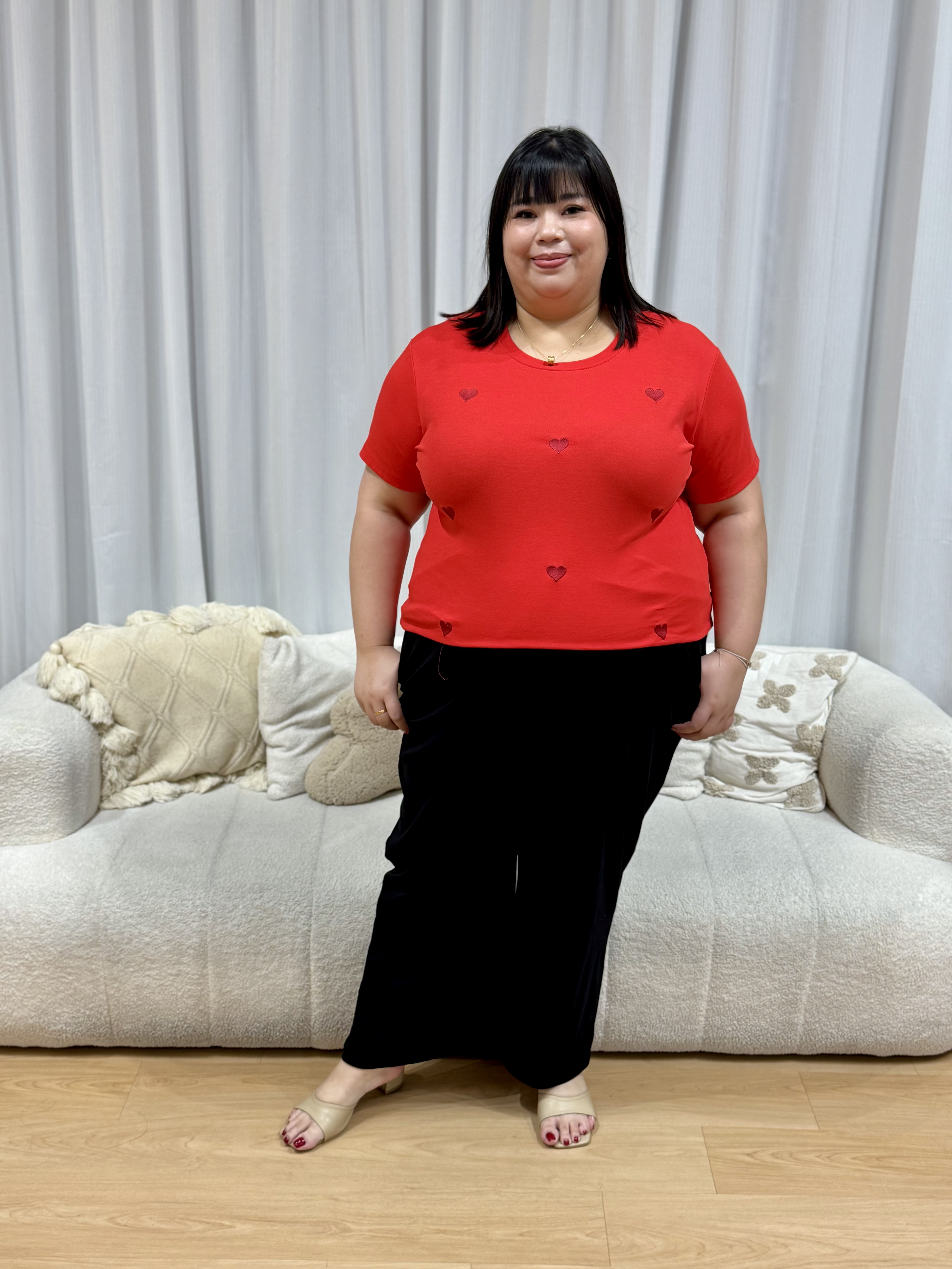 Season Heart Embro Top | Plus Size Top