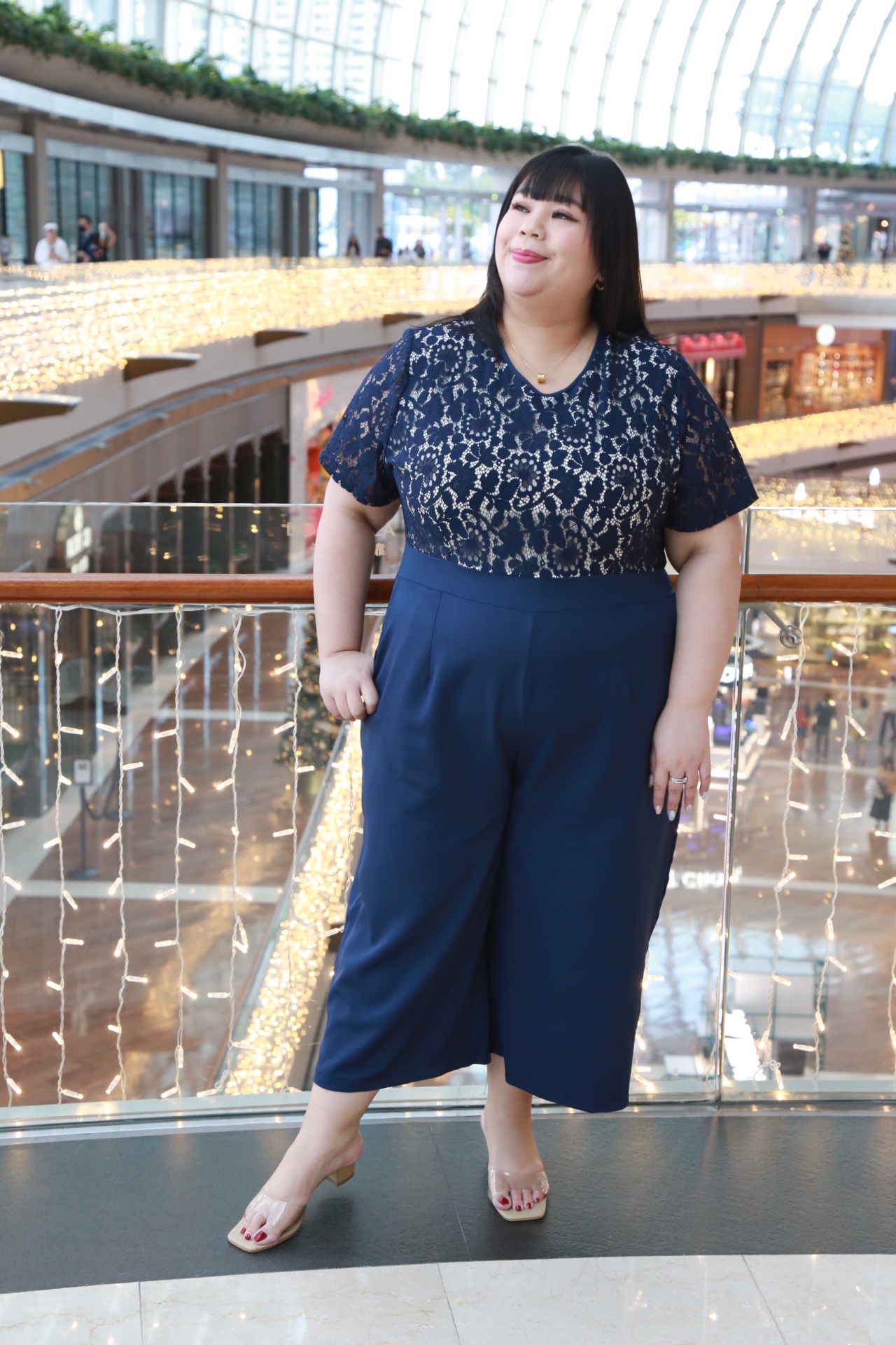 Love+ Eli Nova Premium Lace Navy Jumpsuit | Plus Size Jumpsuit