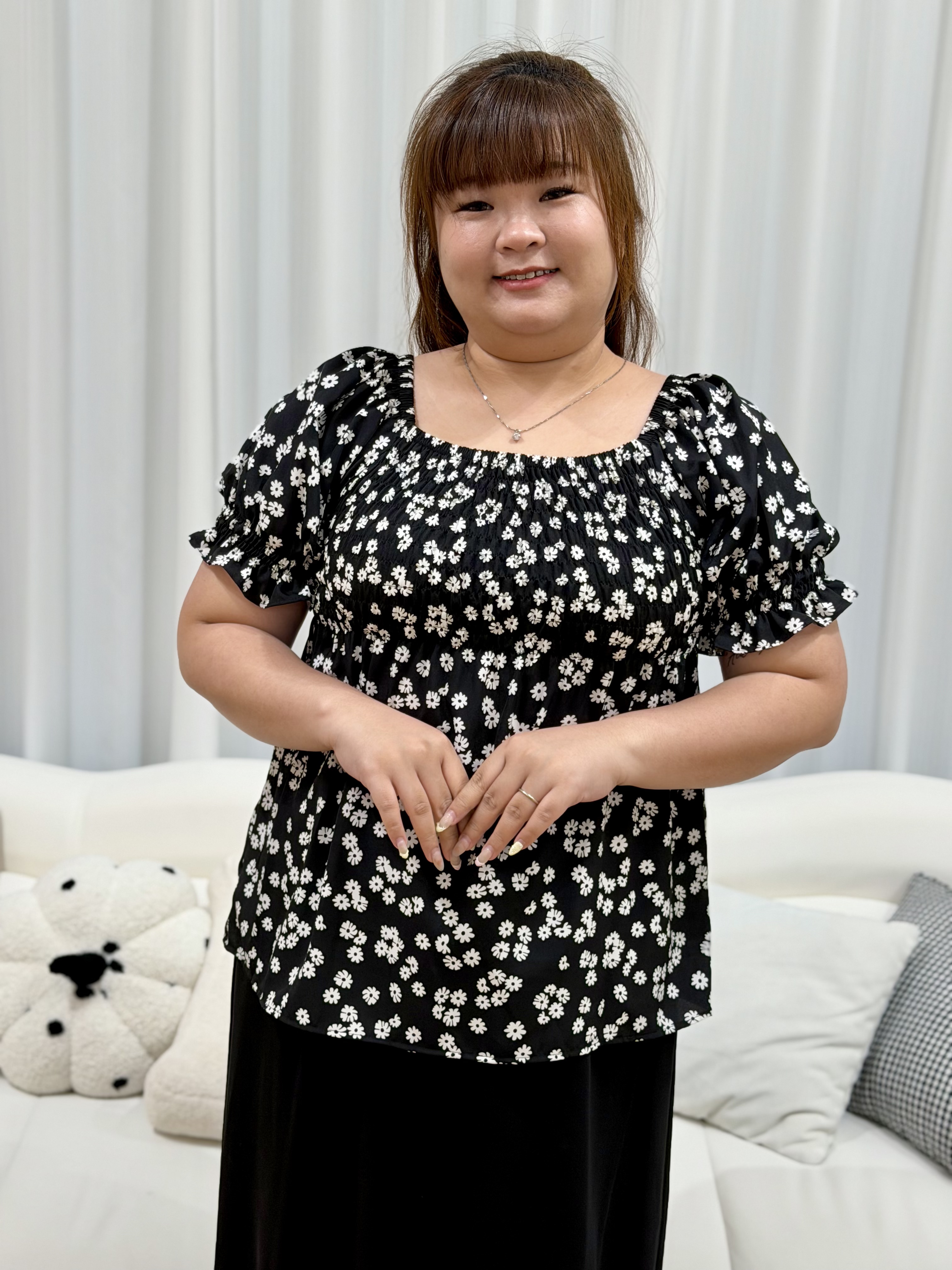 Full Smock Peplum Top | Plus Size Top