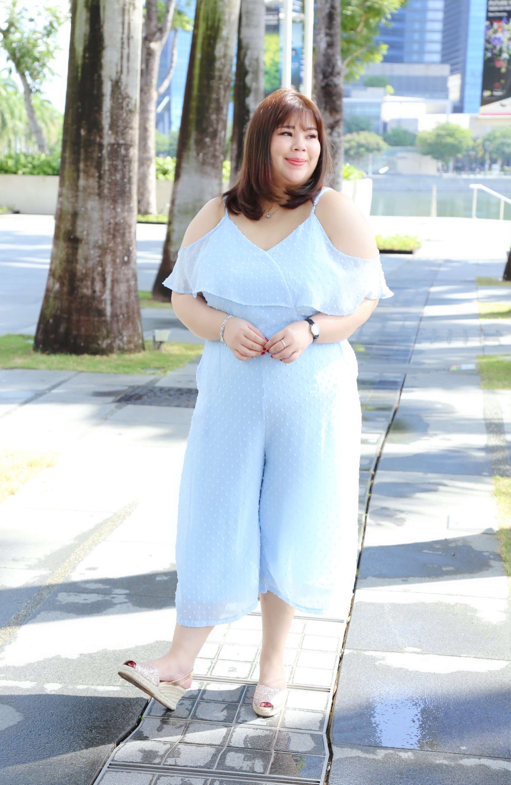 Love+ Blue Thea Swiss Jumpsuit |Plus Size Jumpsuit