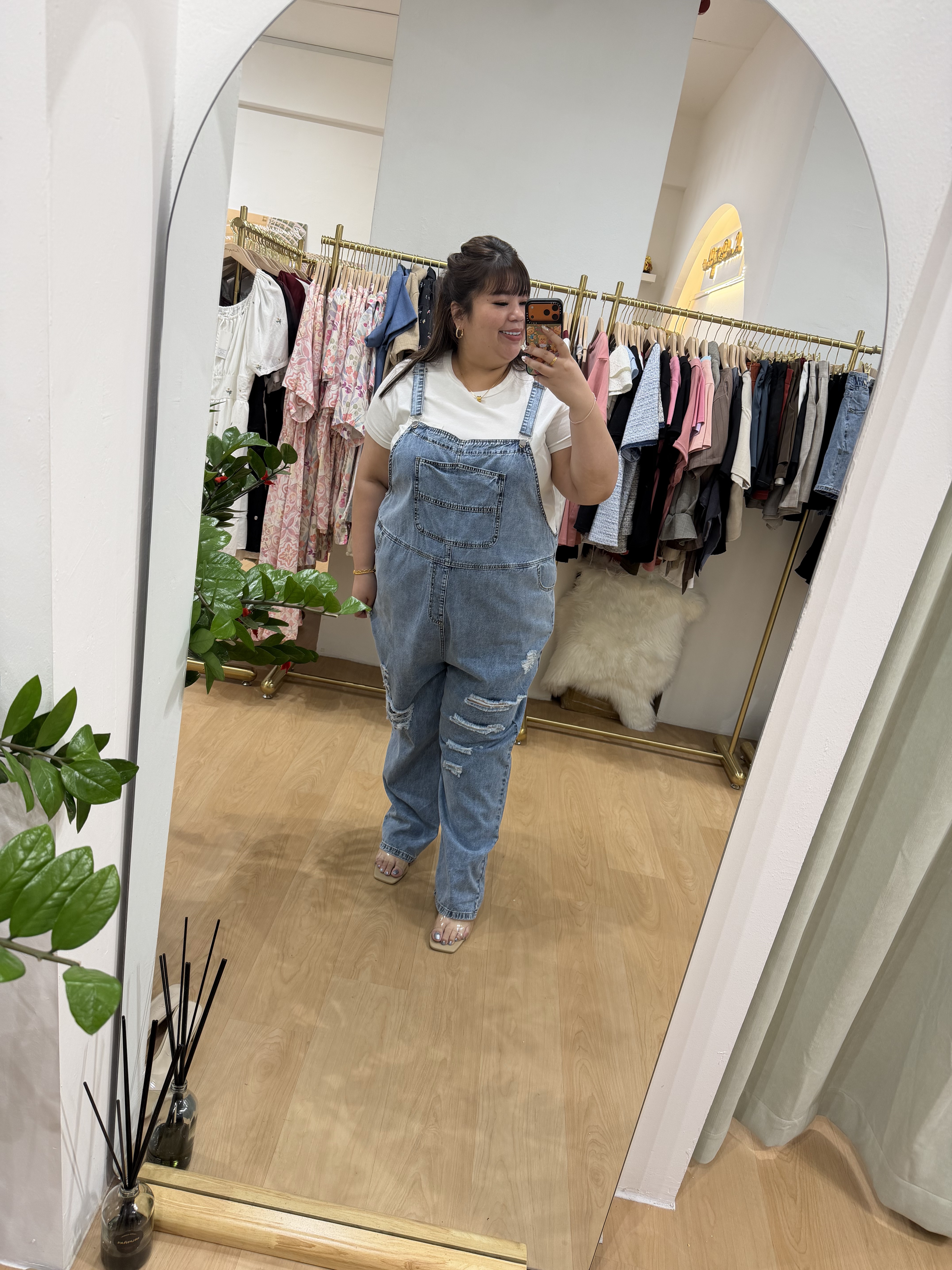 Love+ Pazu Soft Denim Ripped Dungaree | Plus Size Jeans Dungaree