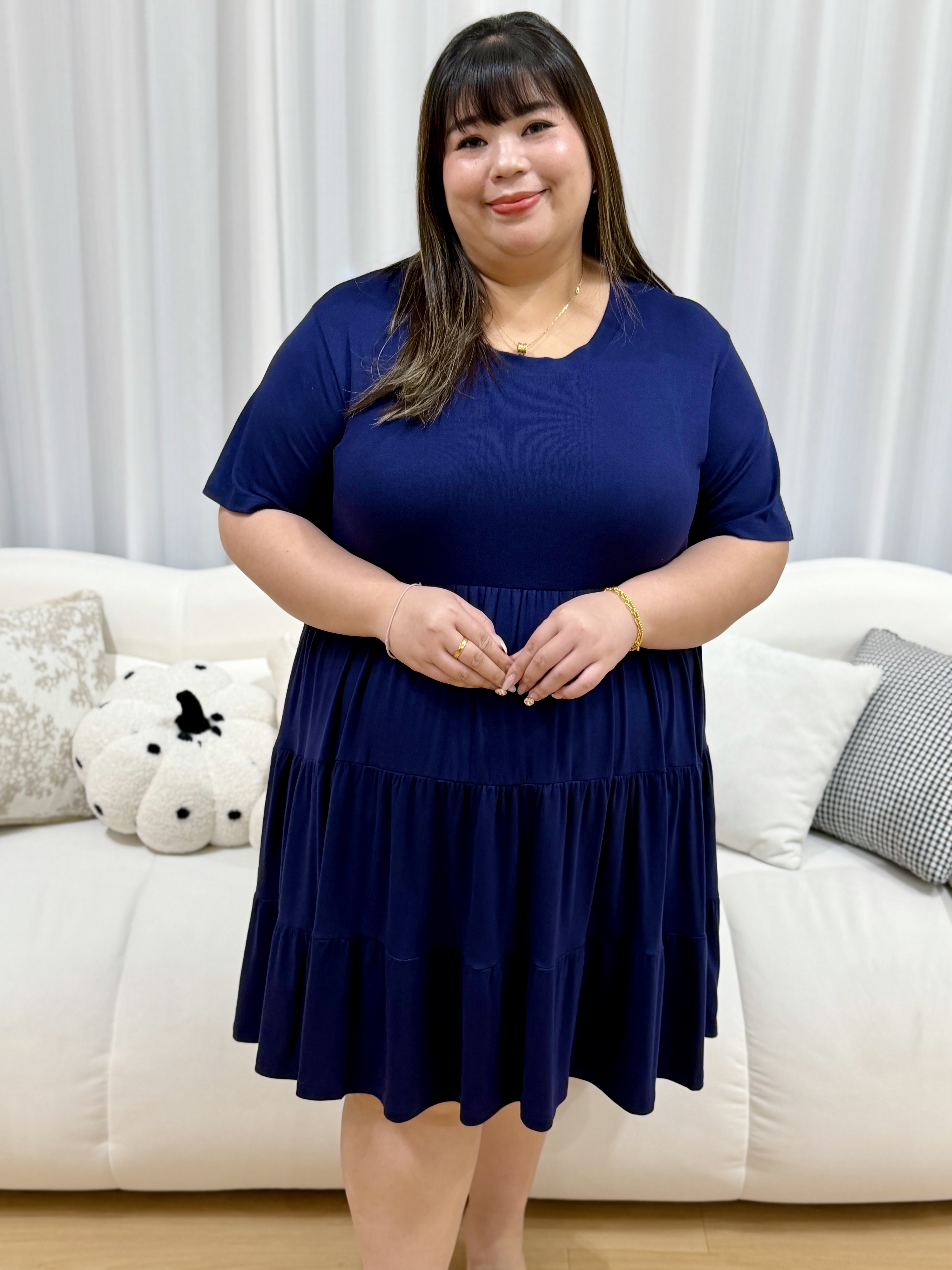 Halia Premium Cotton Tier Dress | Plus Size Dress