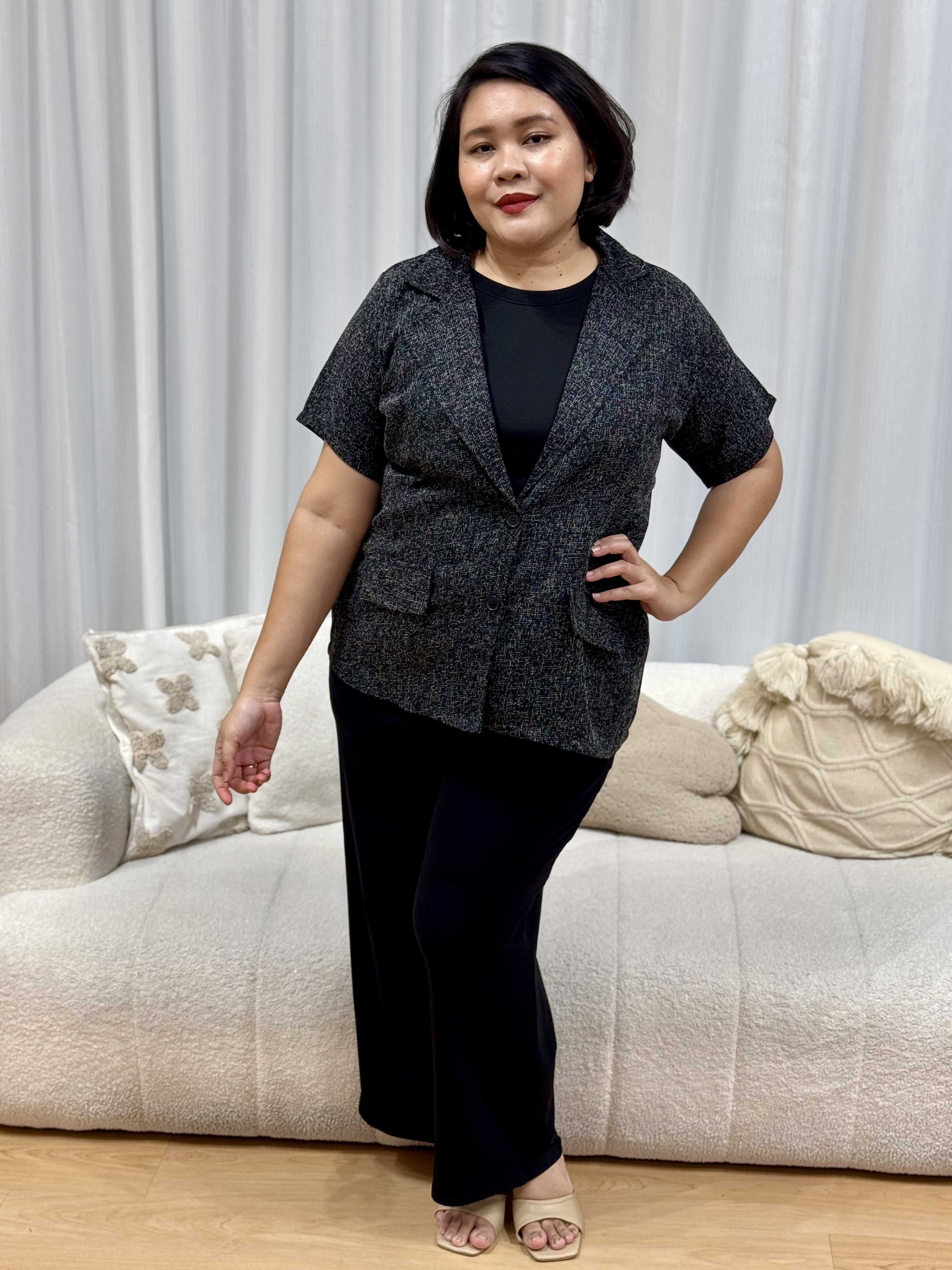 Celinio Tweet Blazer | Plus Size Blazer