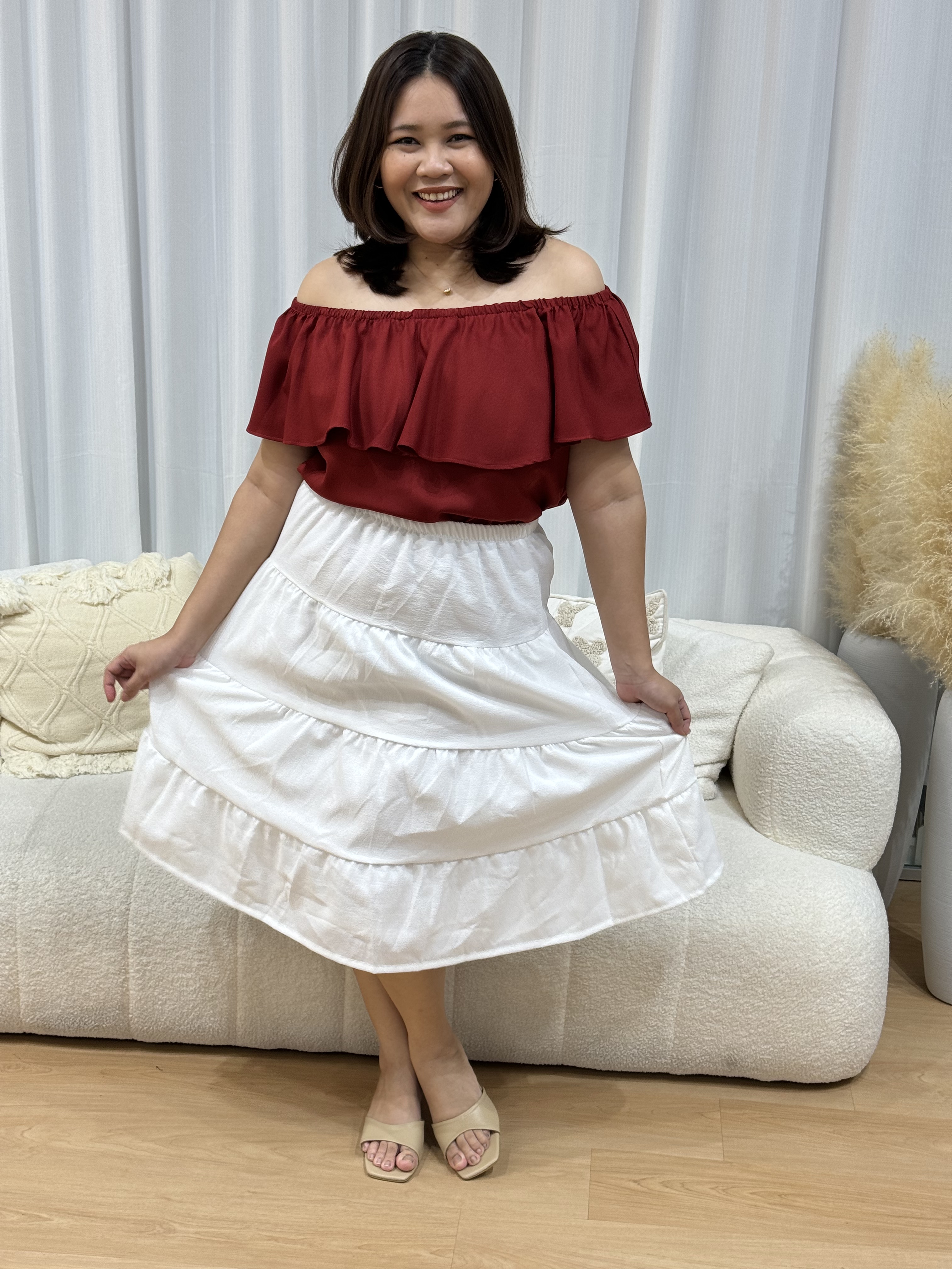 Tulli White Skirt | Plus Size Skirt 
