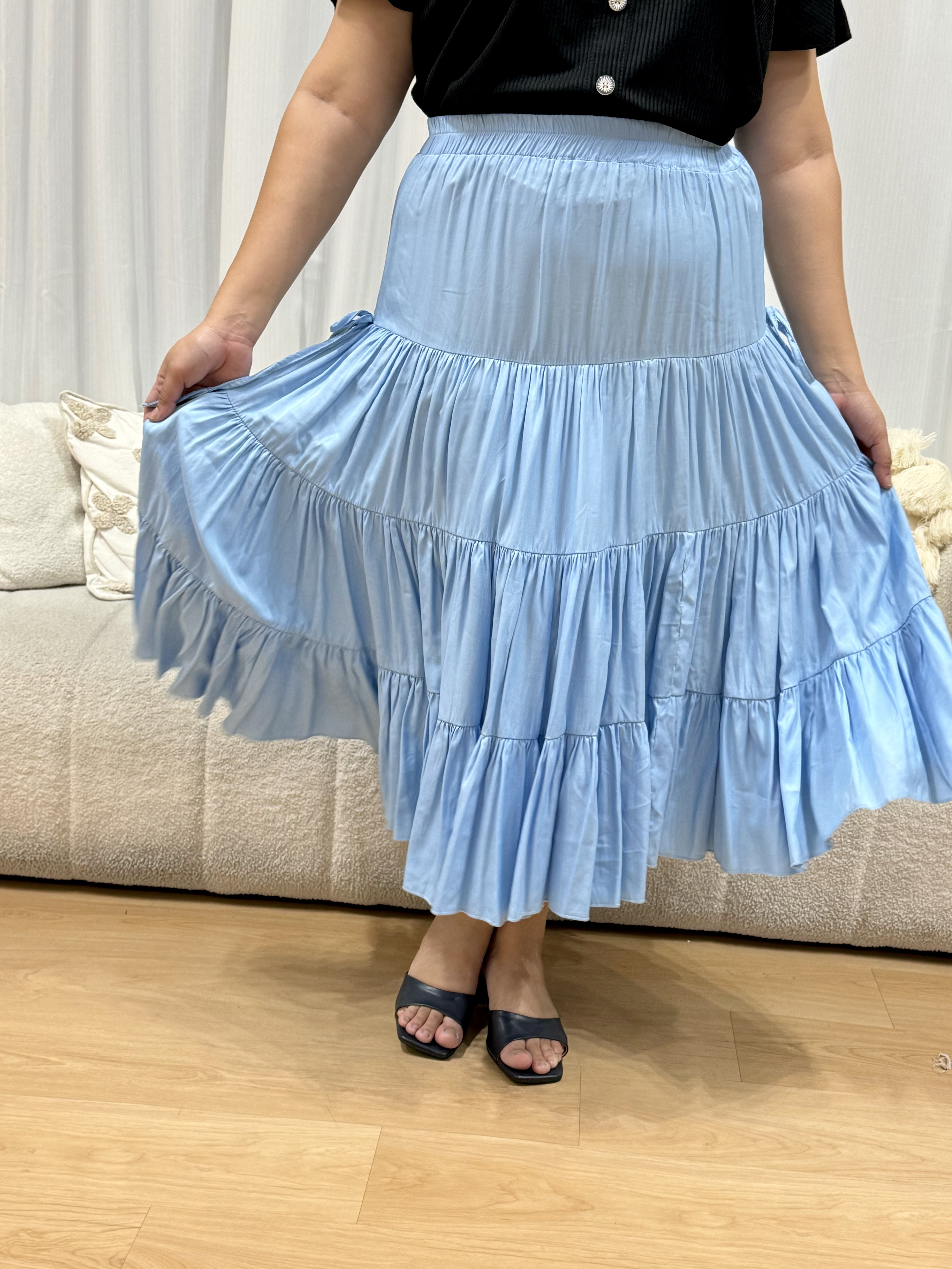 Rayon Ribbon Tulli Skirt | Plus Size Skirt