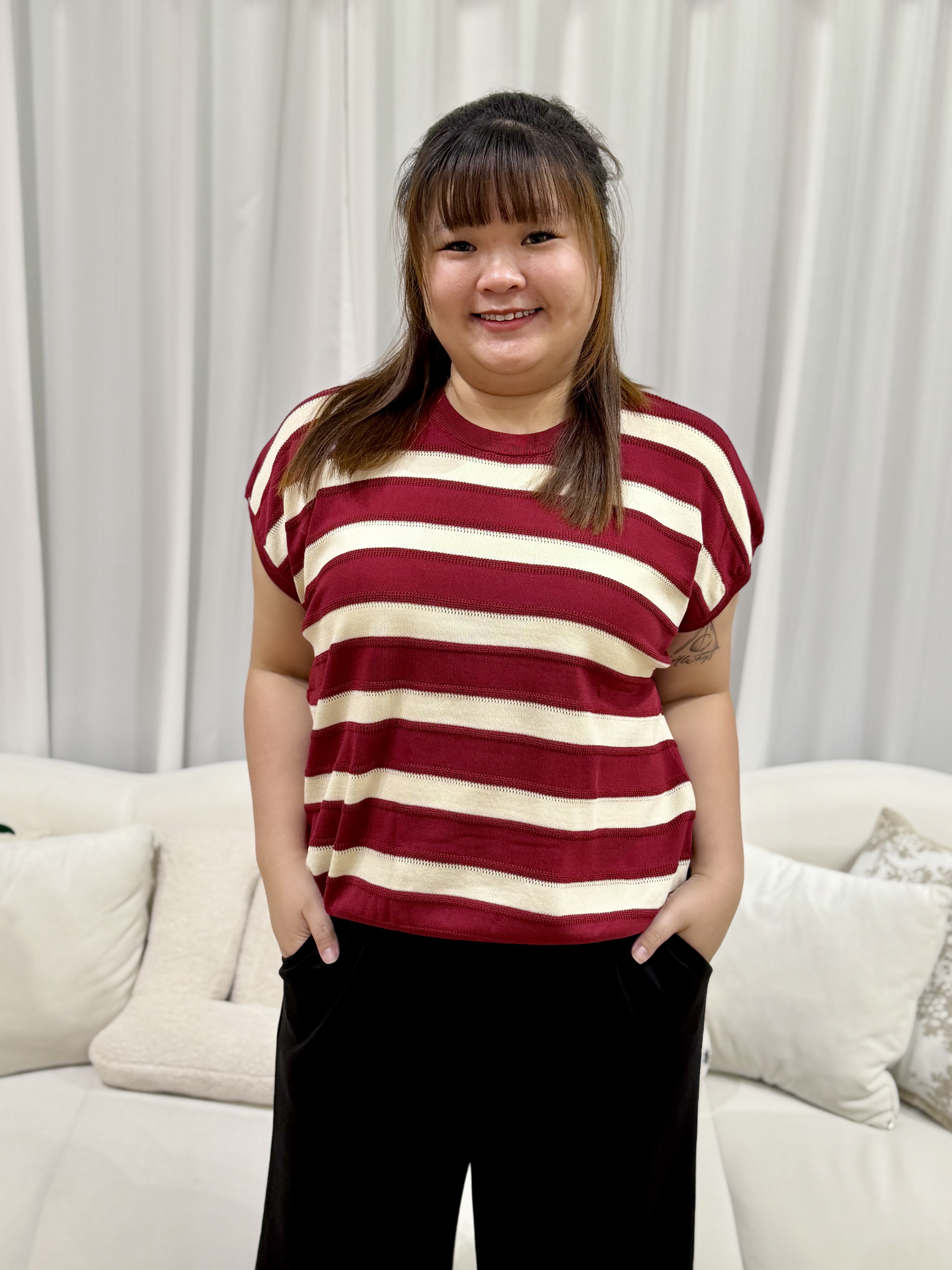 Popping Stripes Soft Knit Top | Plus Size Top