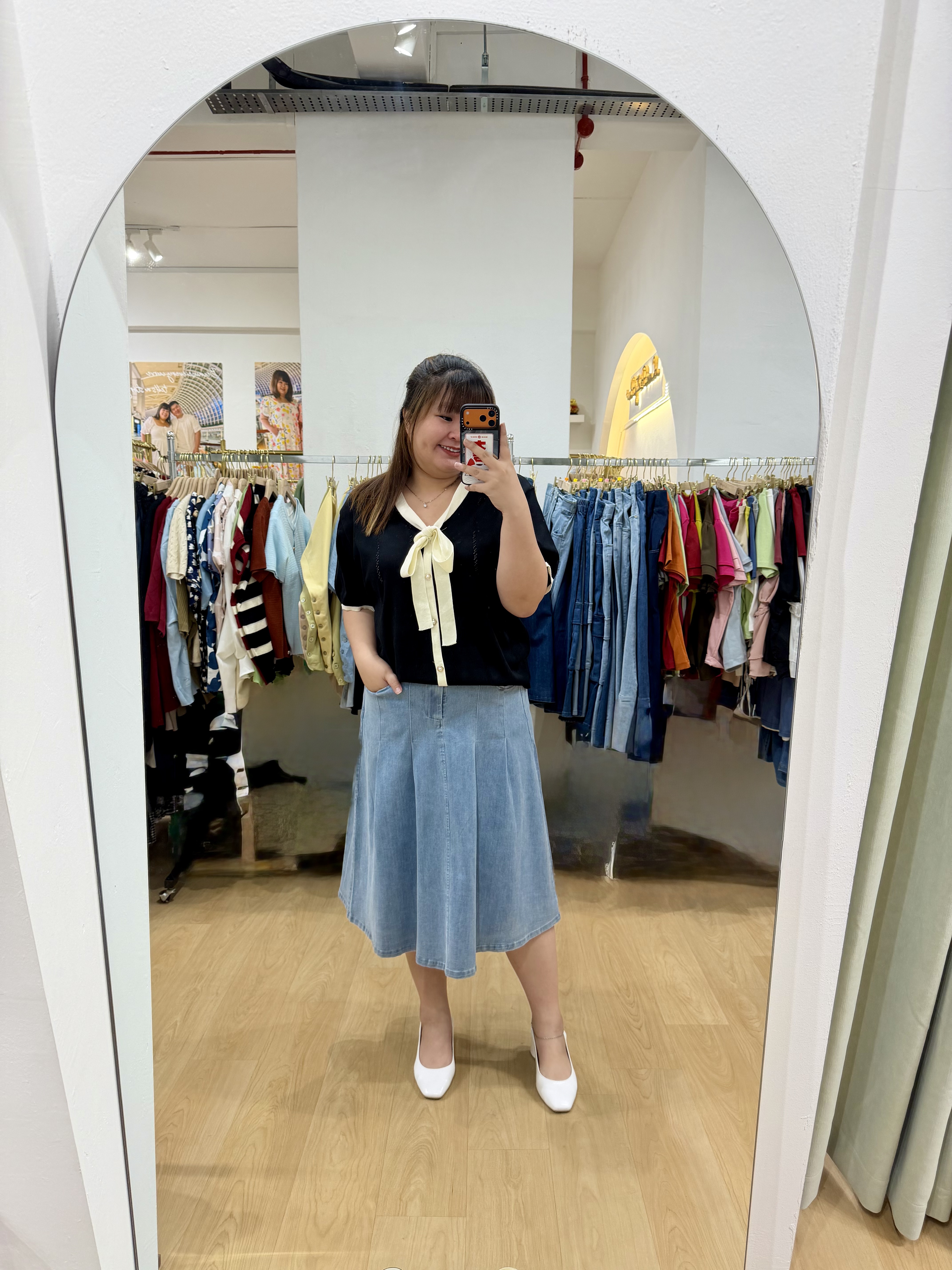 Na-Eun Ribbon Soft Knit Top | Plus Size Top