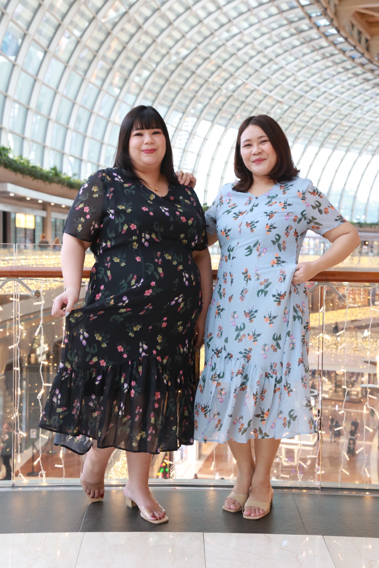 Love+ Alynna Chiffon Black Floral Dress | Plus Size Dress