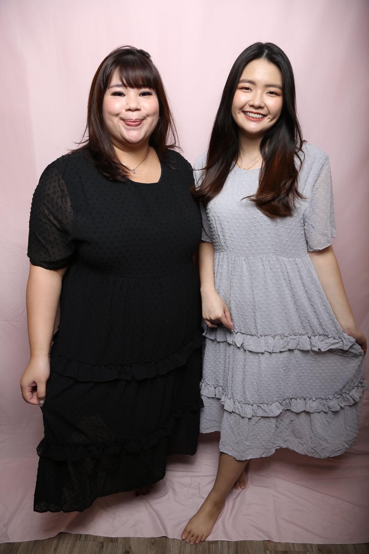 Love+ Gracey Grey Swiss Maxi Dress | Plus Size Dress Singapore