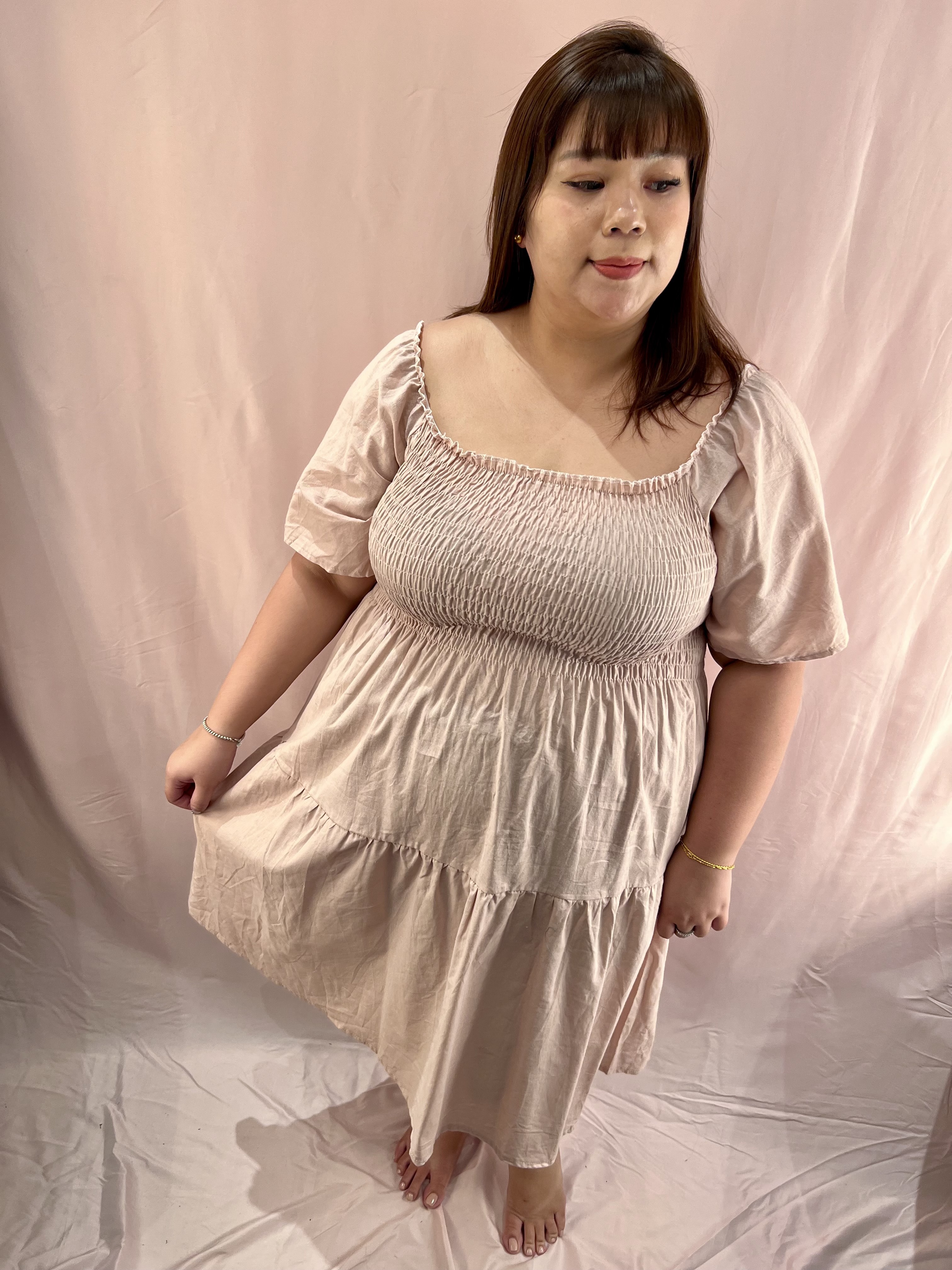 Linen Short Smock Dress| Plus Size Dress| 5 Colours