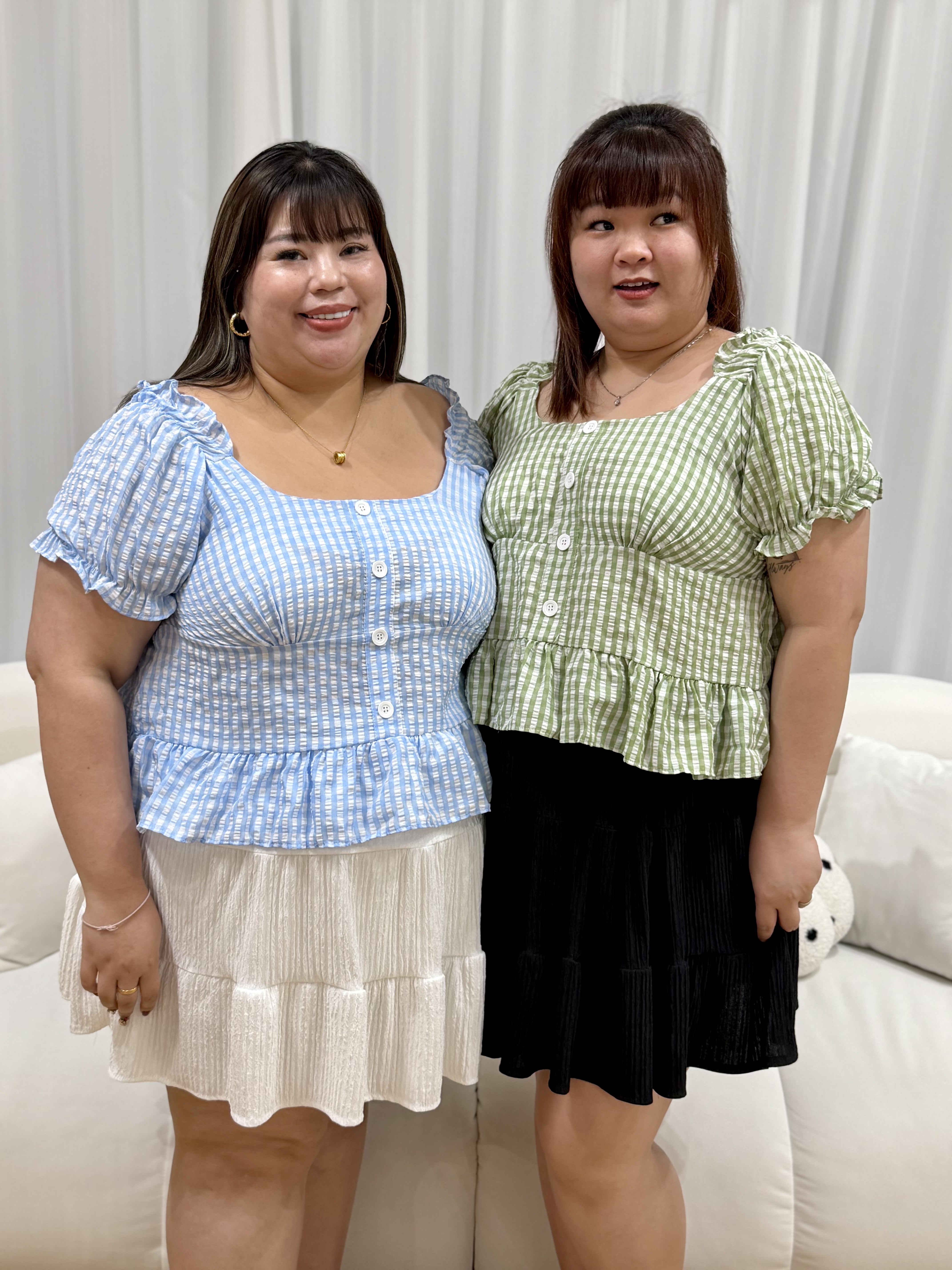 Jayciian Crepe Checkered Top | Plus Size Top