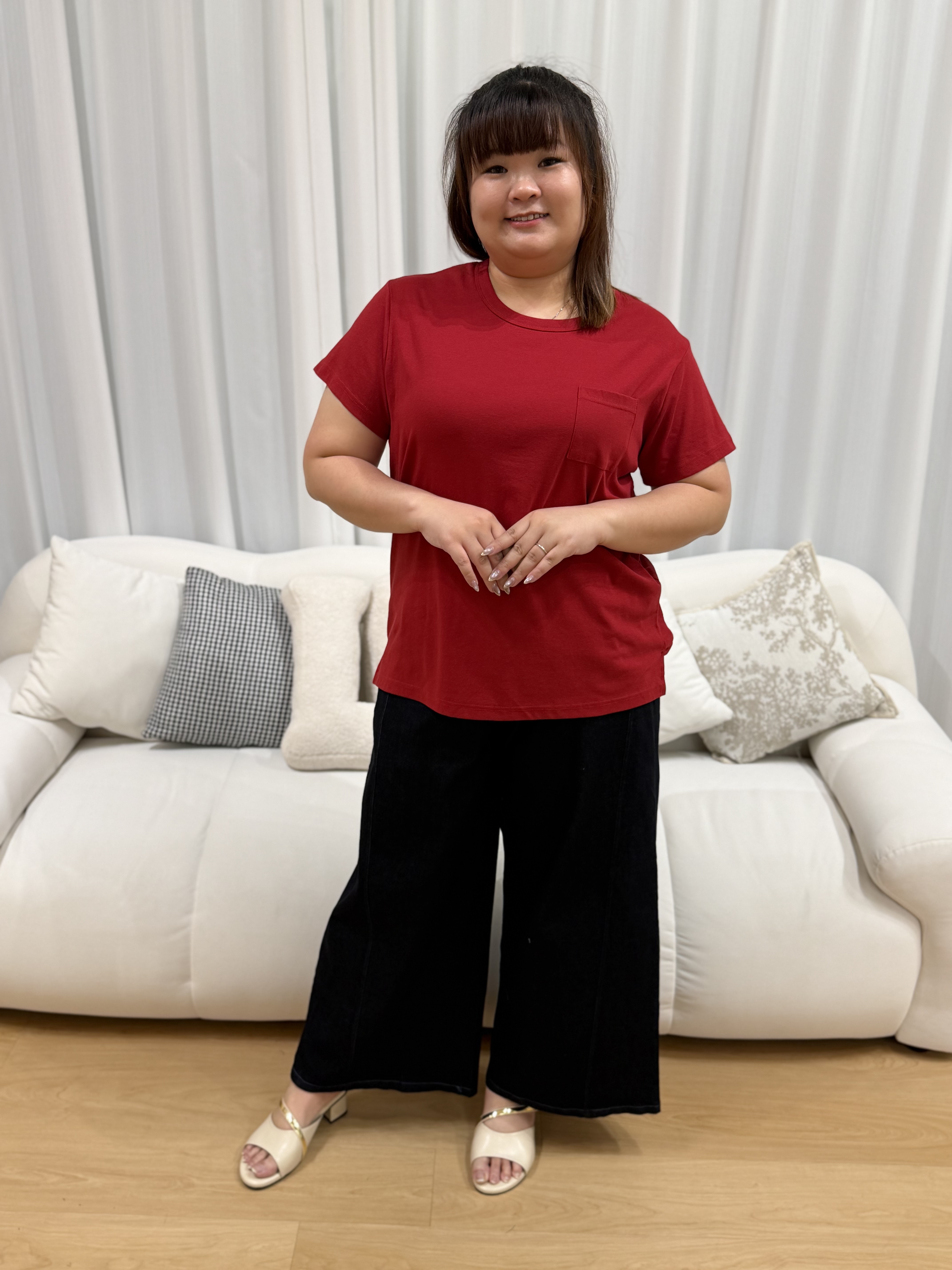 Love+ Basic Long Pocket T-Shirt | Plus Size Top