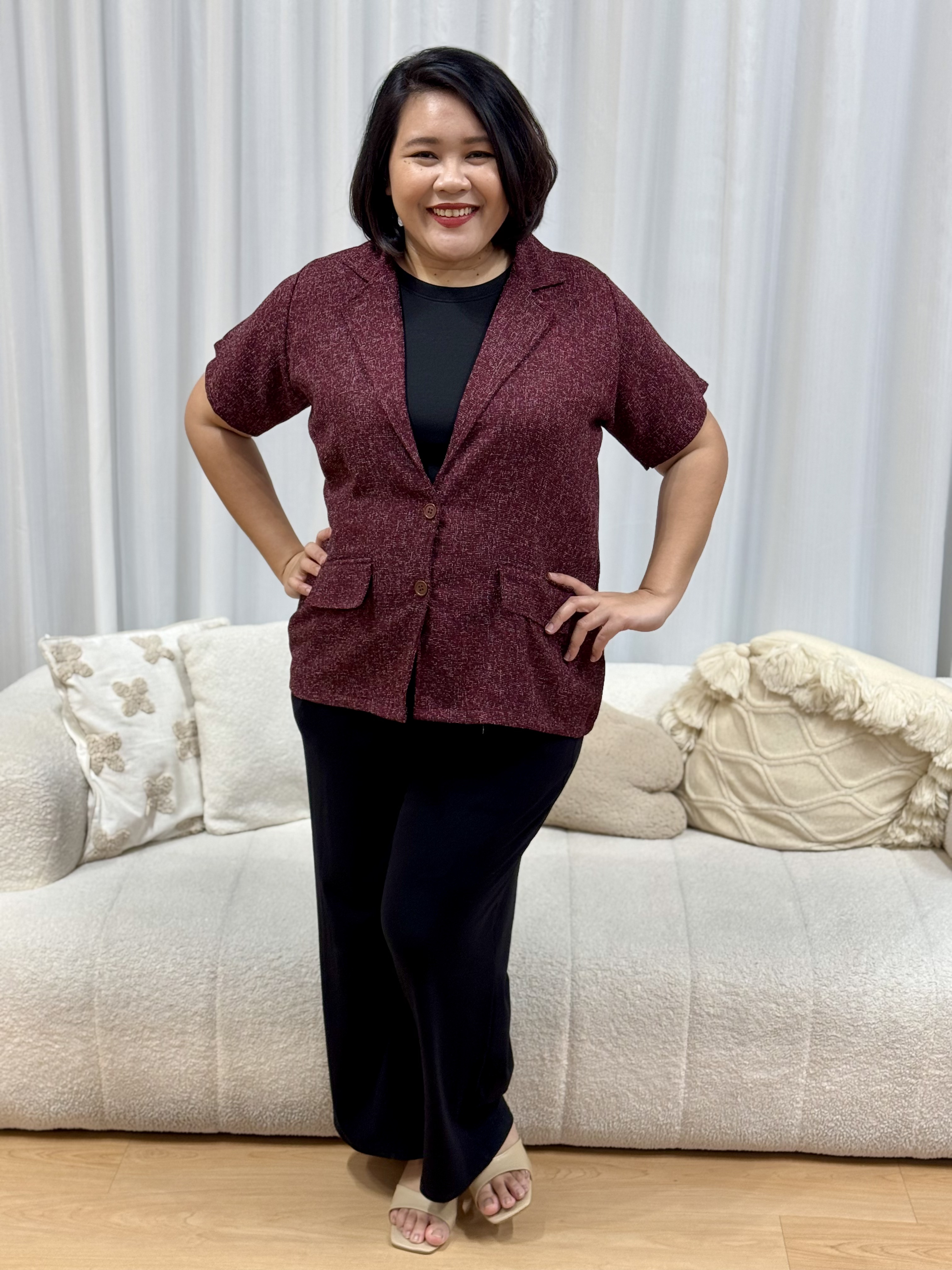 Celinio Tweet Blazer | Plus Size Blazer