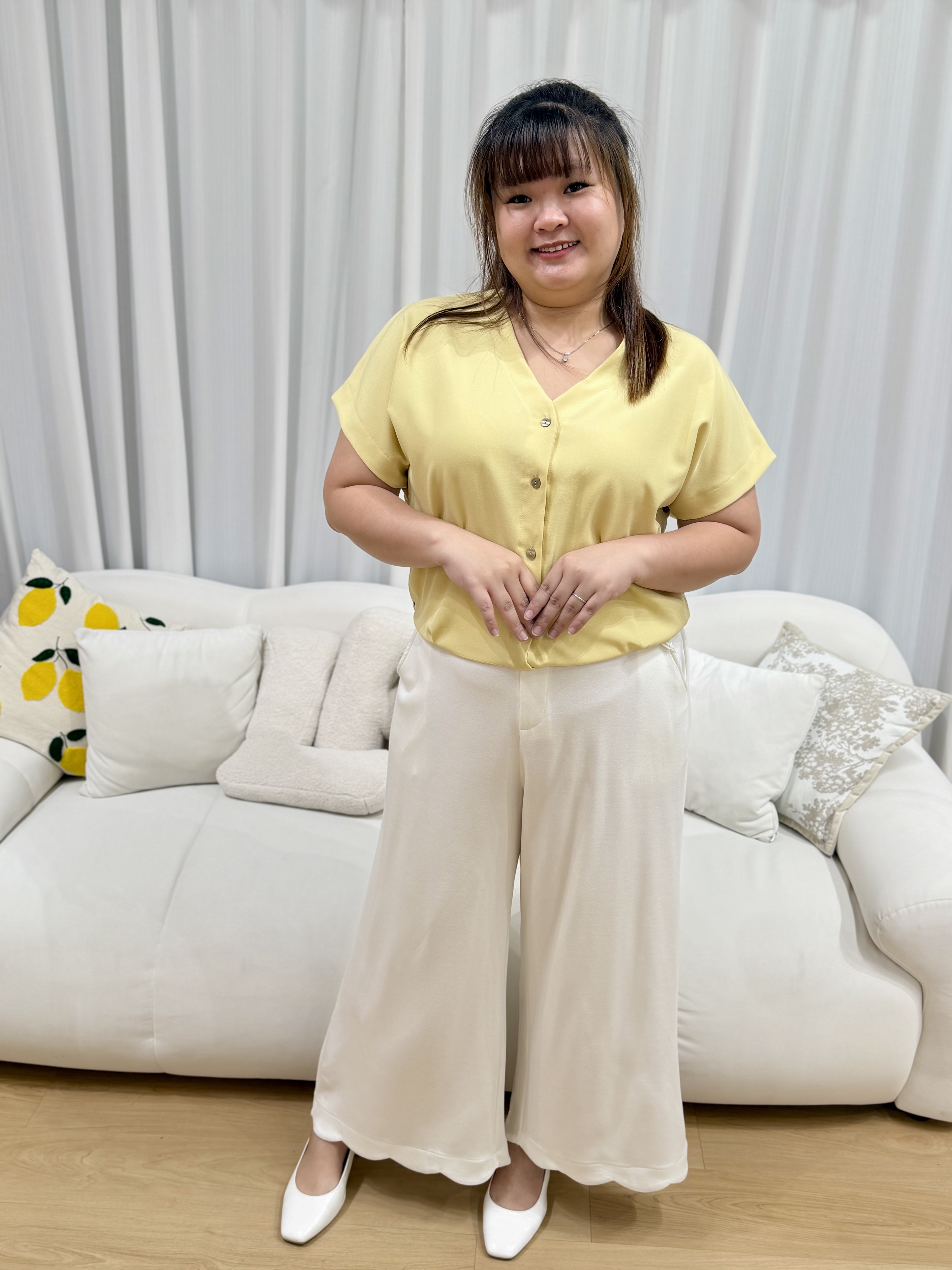 Love+ Zica Scallop AC Pants #2250 | Plus Size Pants