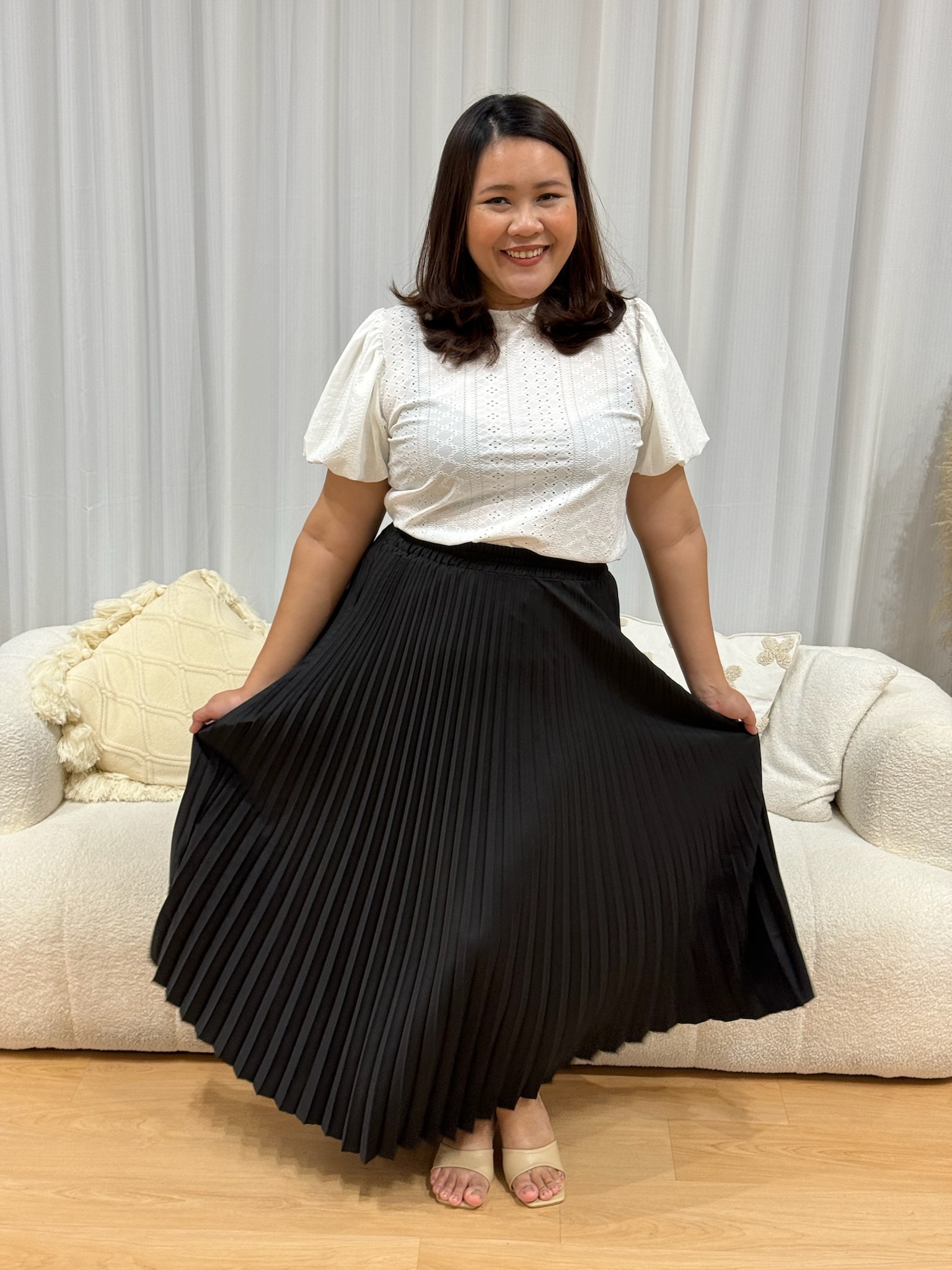 Rynn Pleated Skirt | Plus Size Skirt
