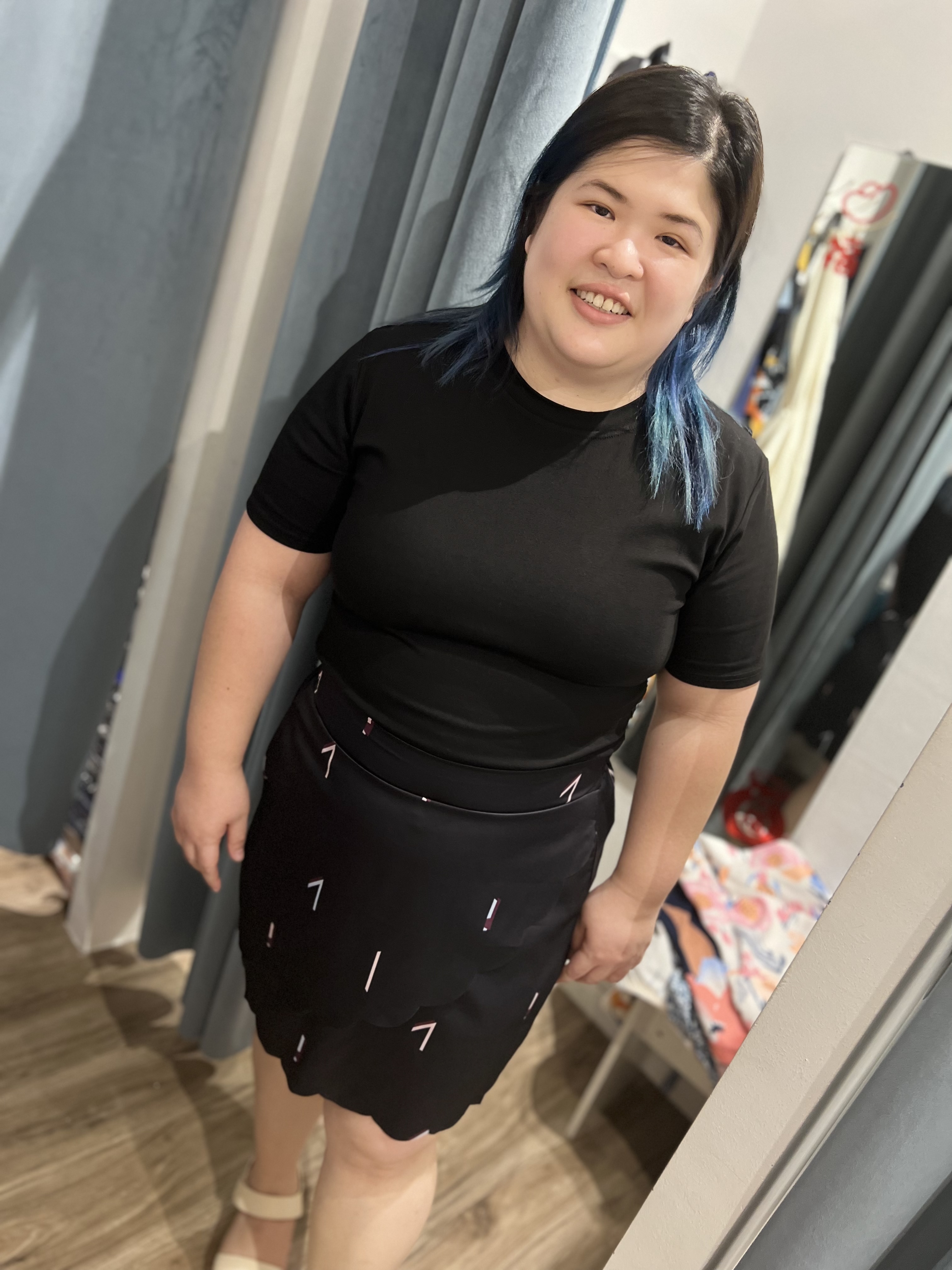 Love+ Lisa Abstract Scallop Skirt  | Plus Size Skirt