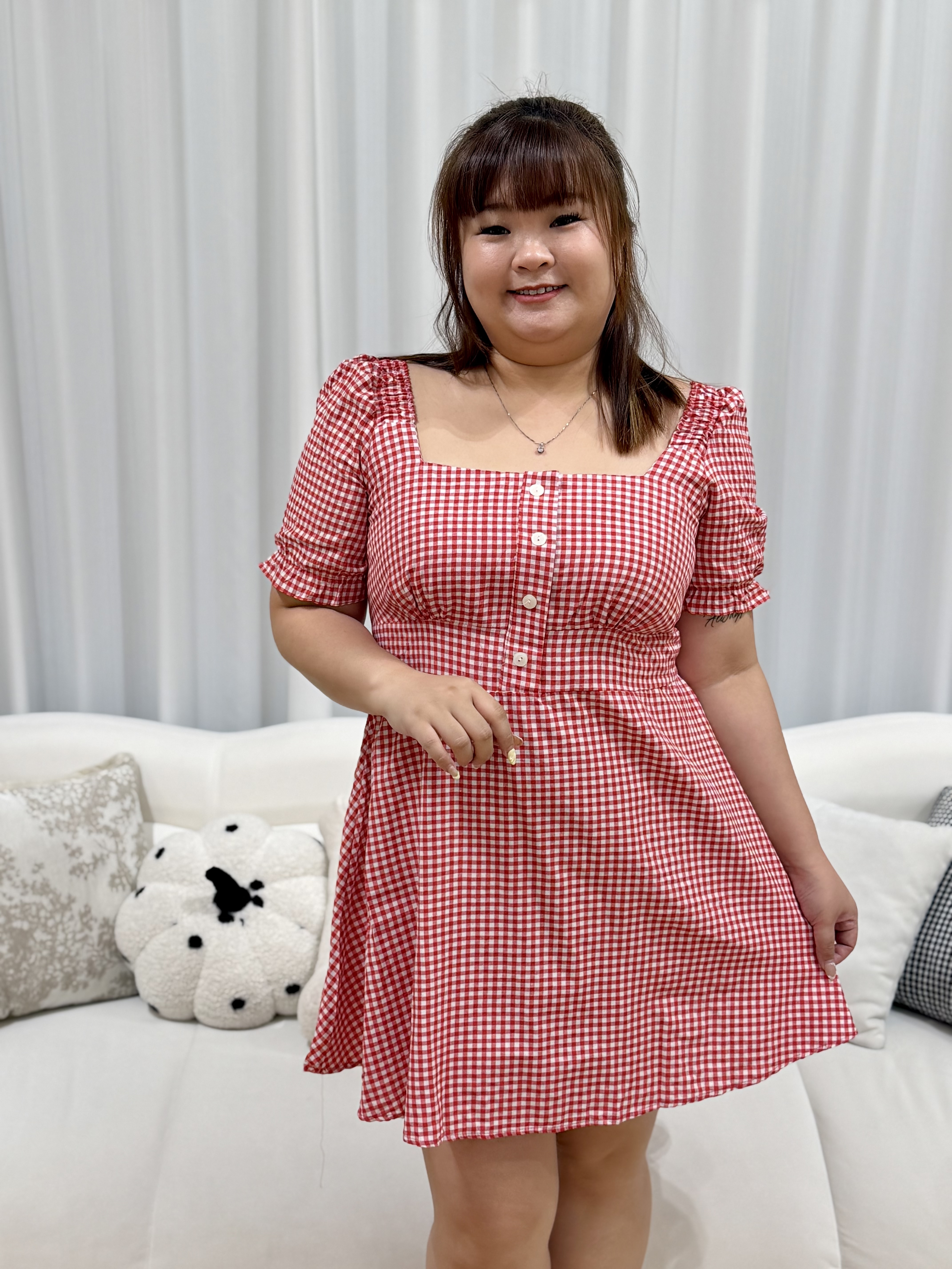 Gingham Checkered  Dress | Plus Size Dress