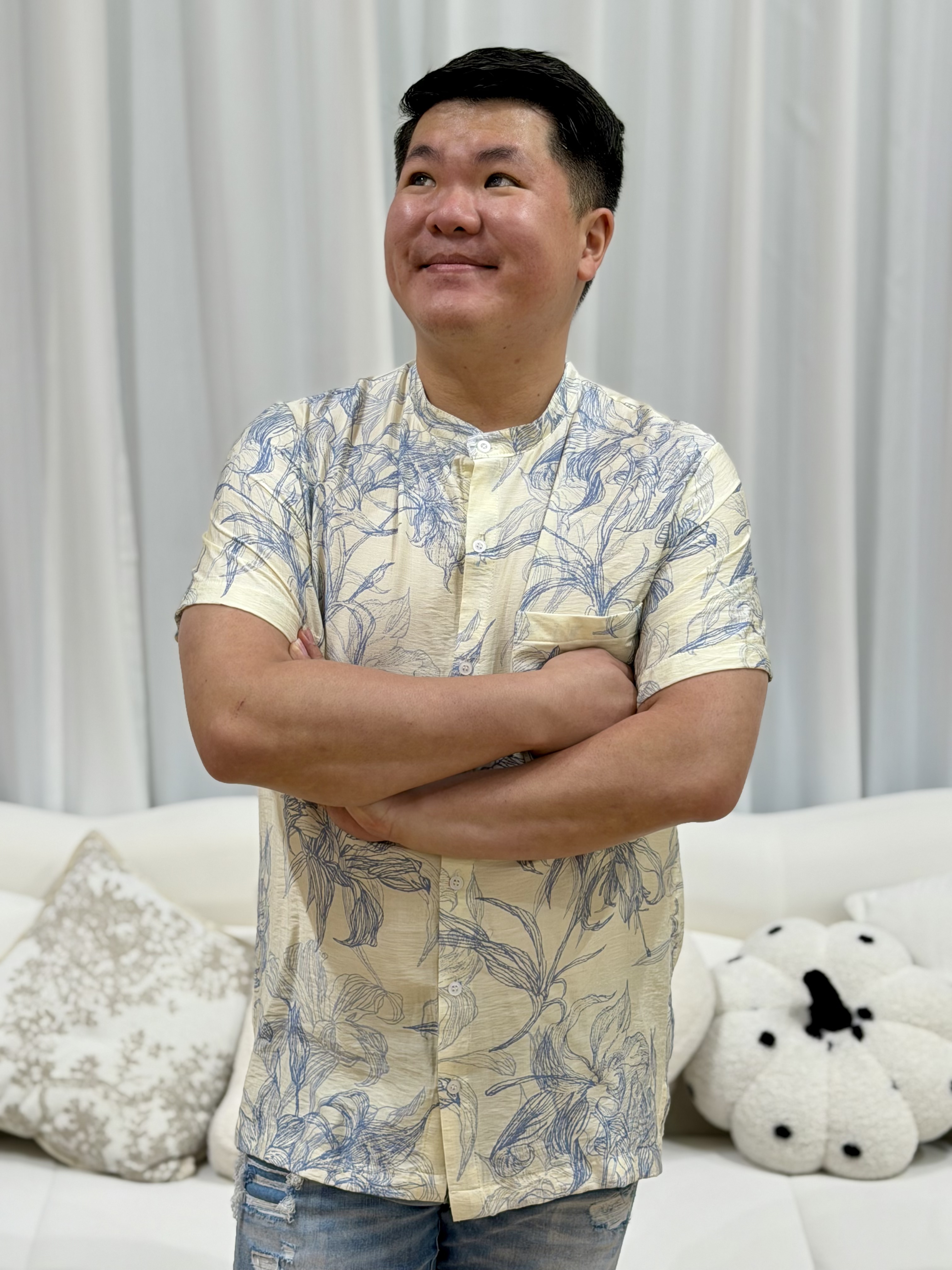 Love+ Blanc Bleu Mens Everest Shirt | Plus Size Shirt