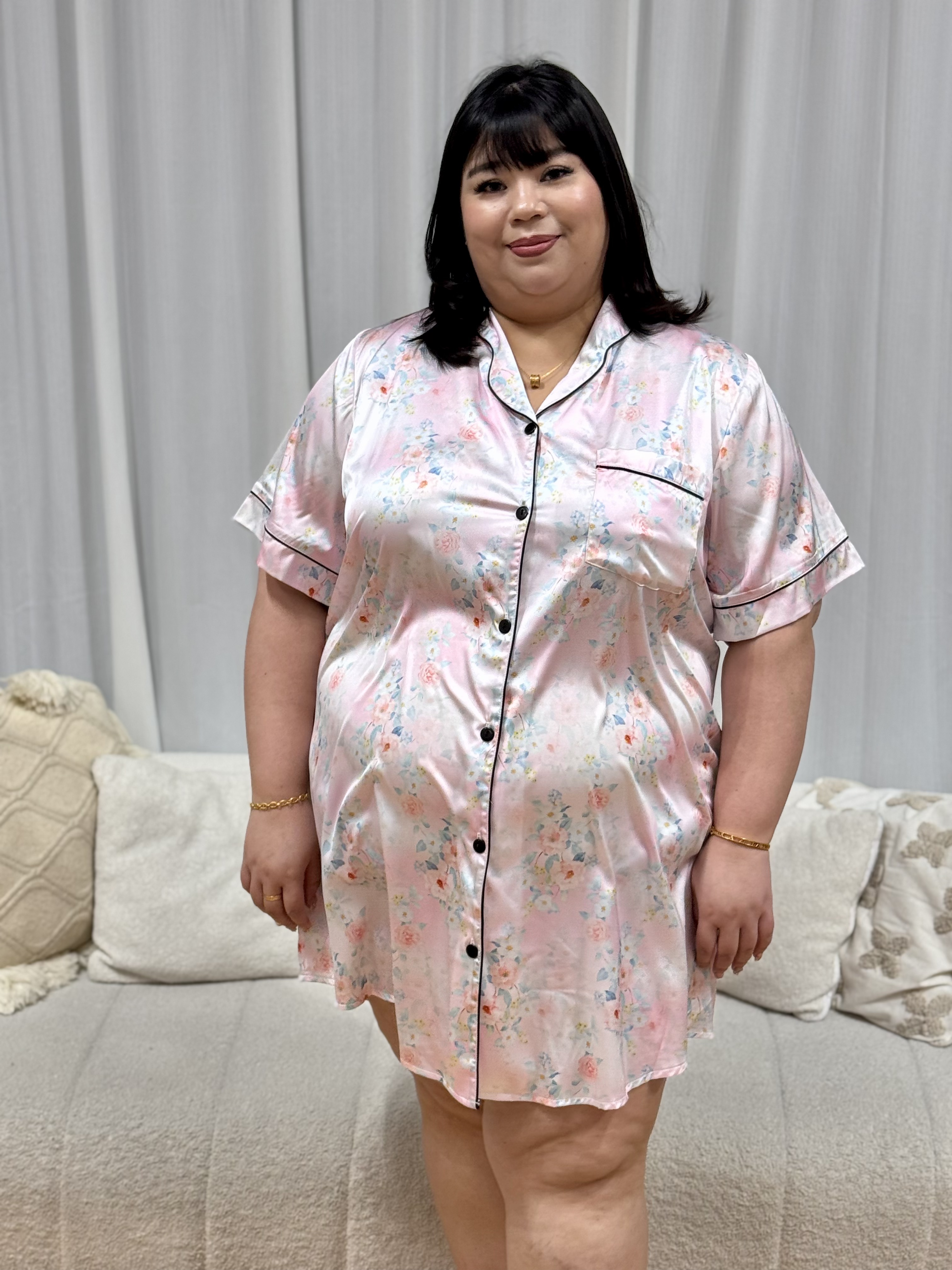 Blossom Premium Satin Silk  PJ | Plus Size PJ Singapore