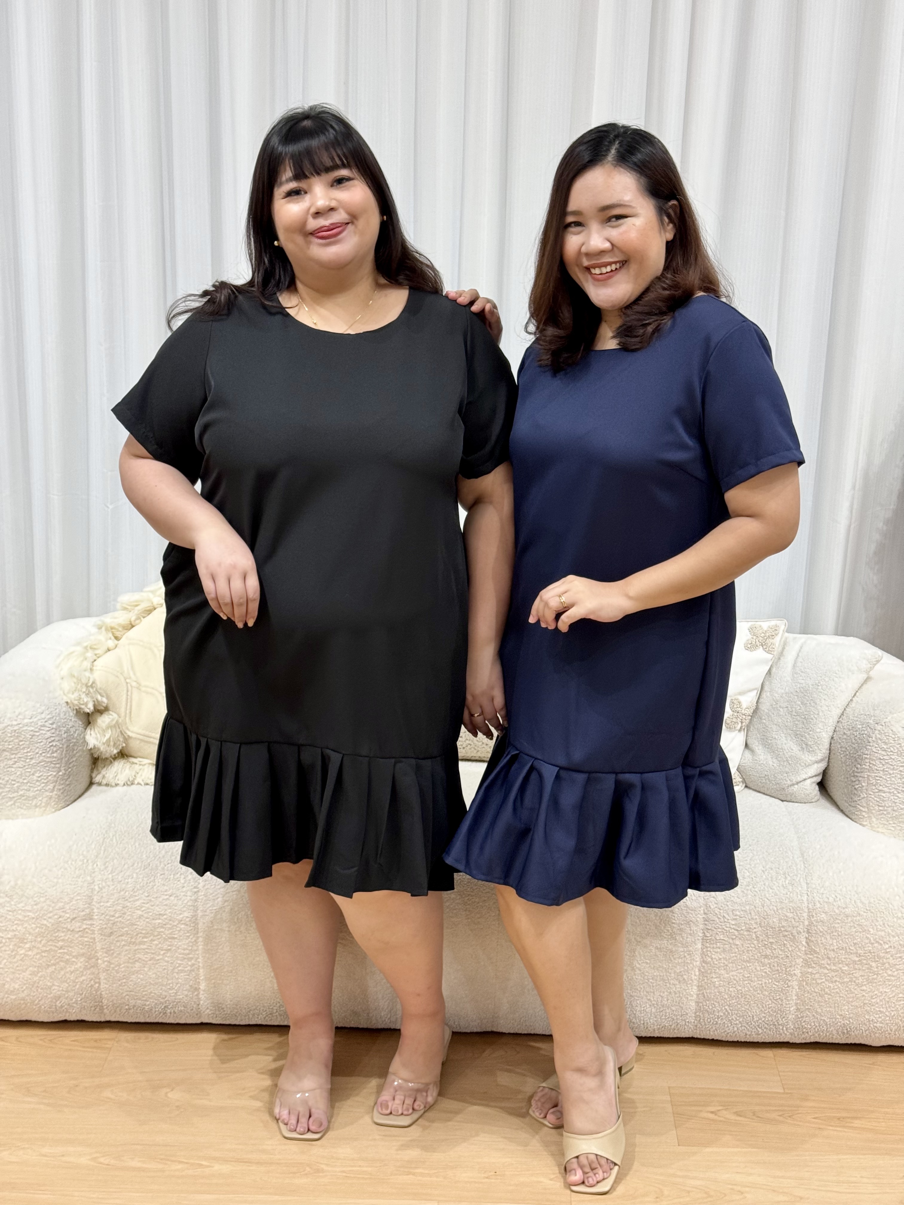 Love+ Peninsular Piano Pleat Work Dress | Plus Size Work Dress