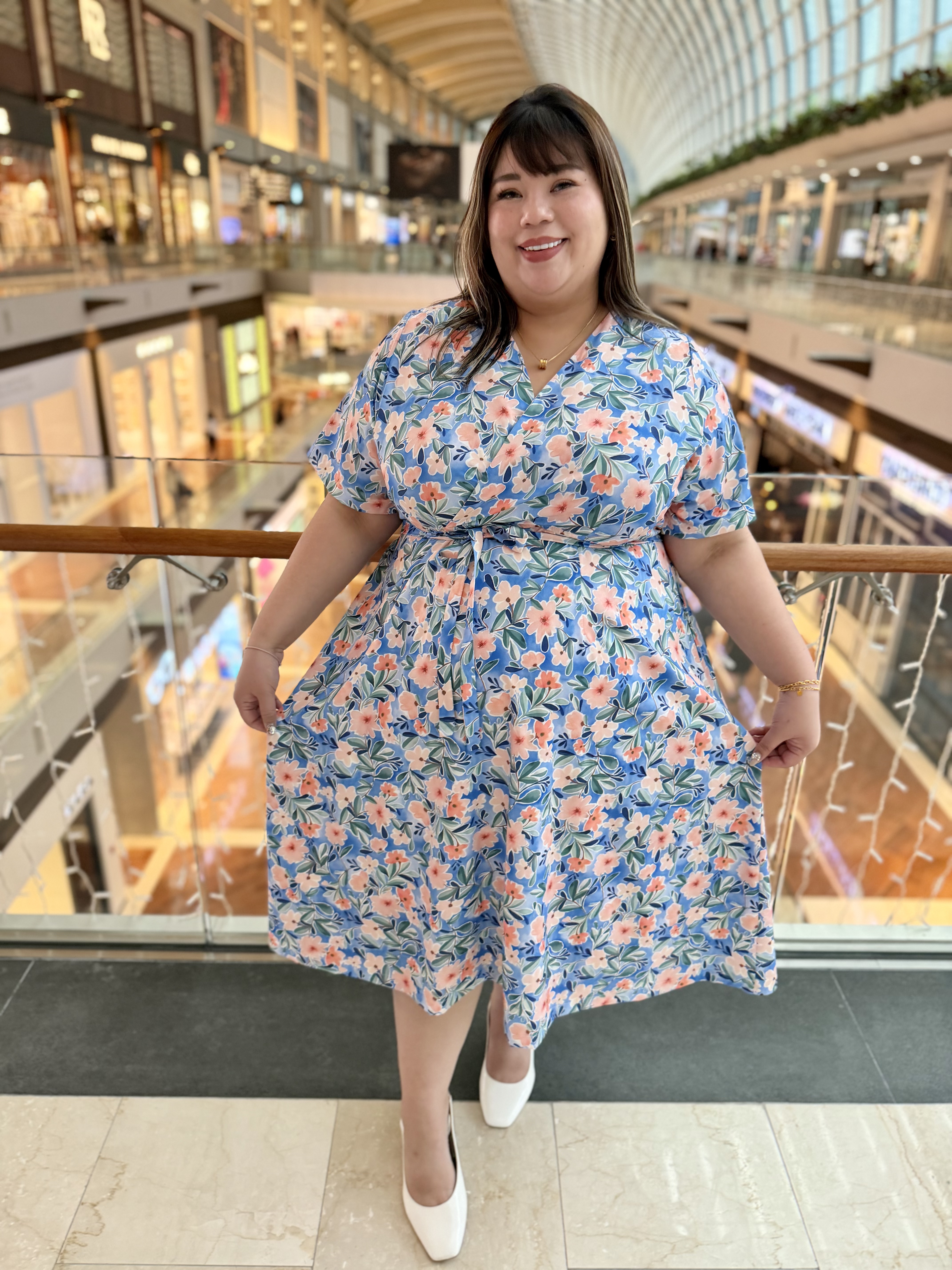 Love+ Ophelia Blue Blossom Maxi Kimono Dress | Plus Size Dress