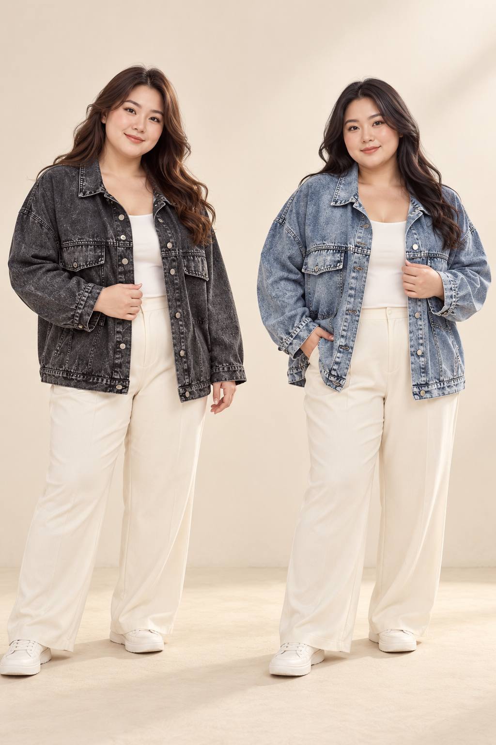 Love+ Boyfriend Washed Denim Jacket | Plus Size Jacket