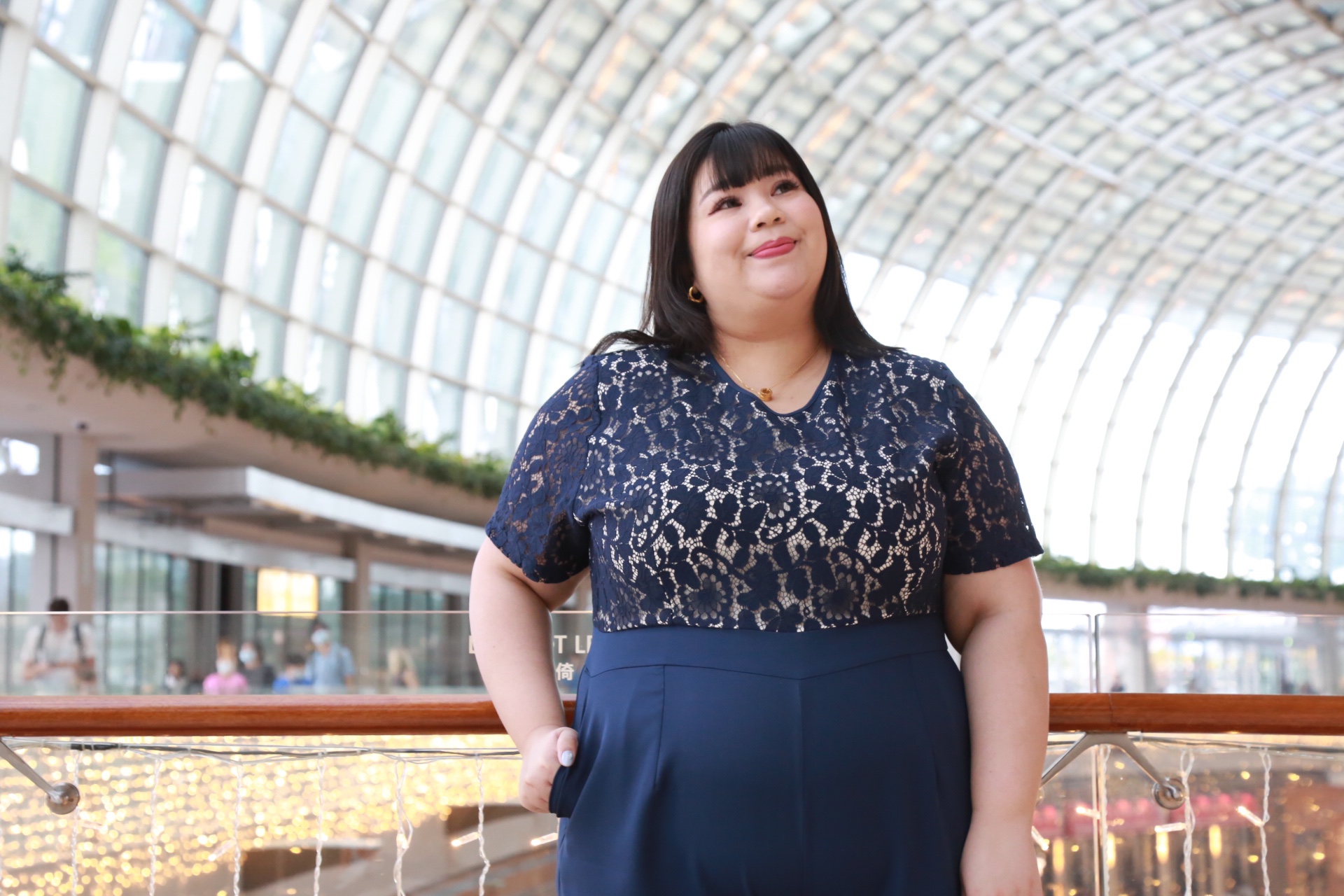 Love+ Eli Nova Premium Lace Navy Jumpsuit | Plus Size Jumpsuit