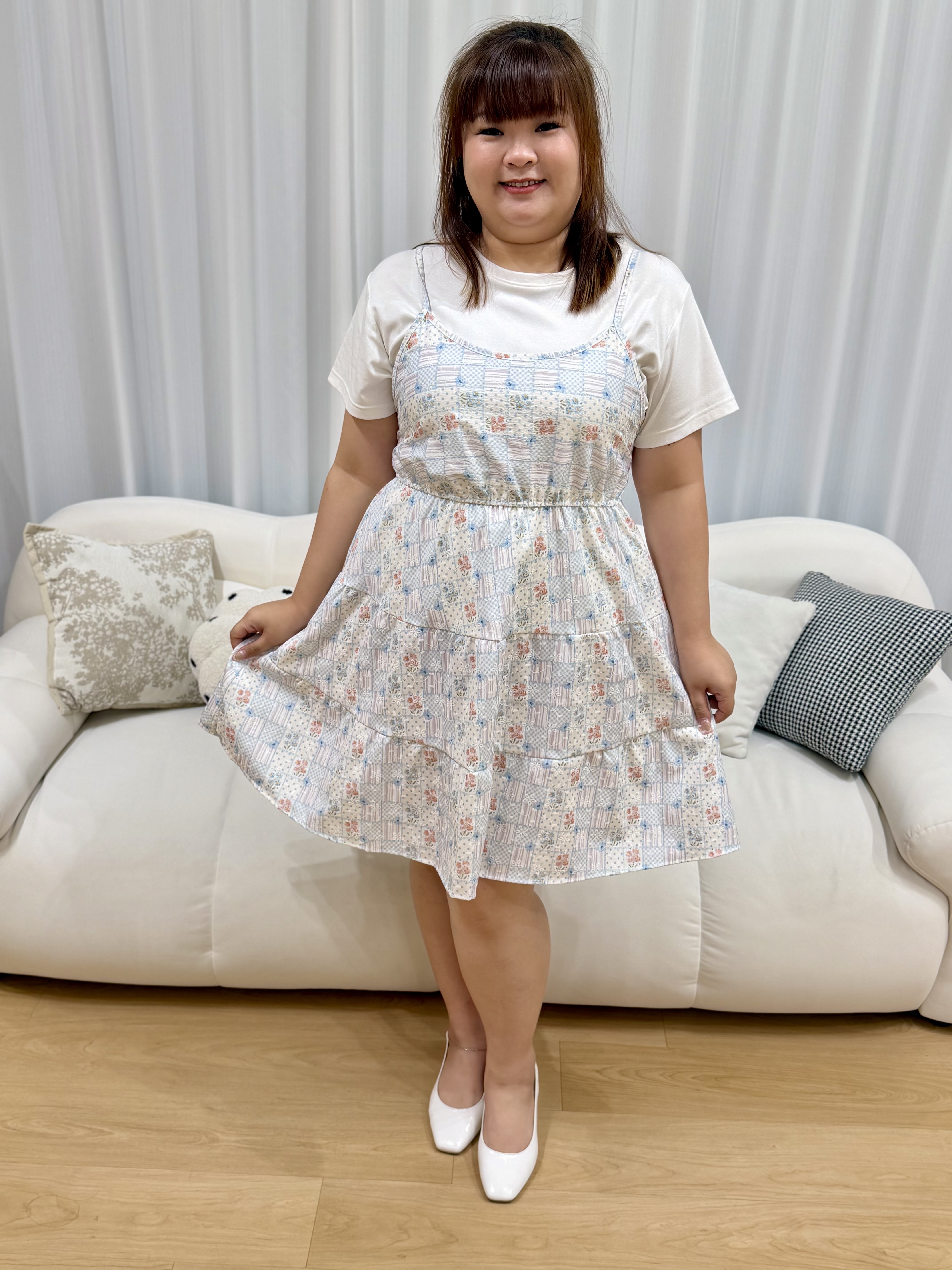 Peranakan Tiles Spag  Dress | Plus Size Dress