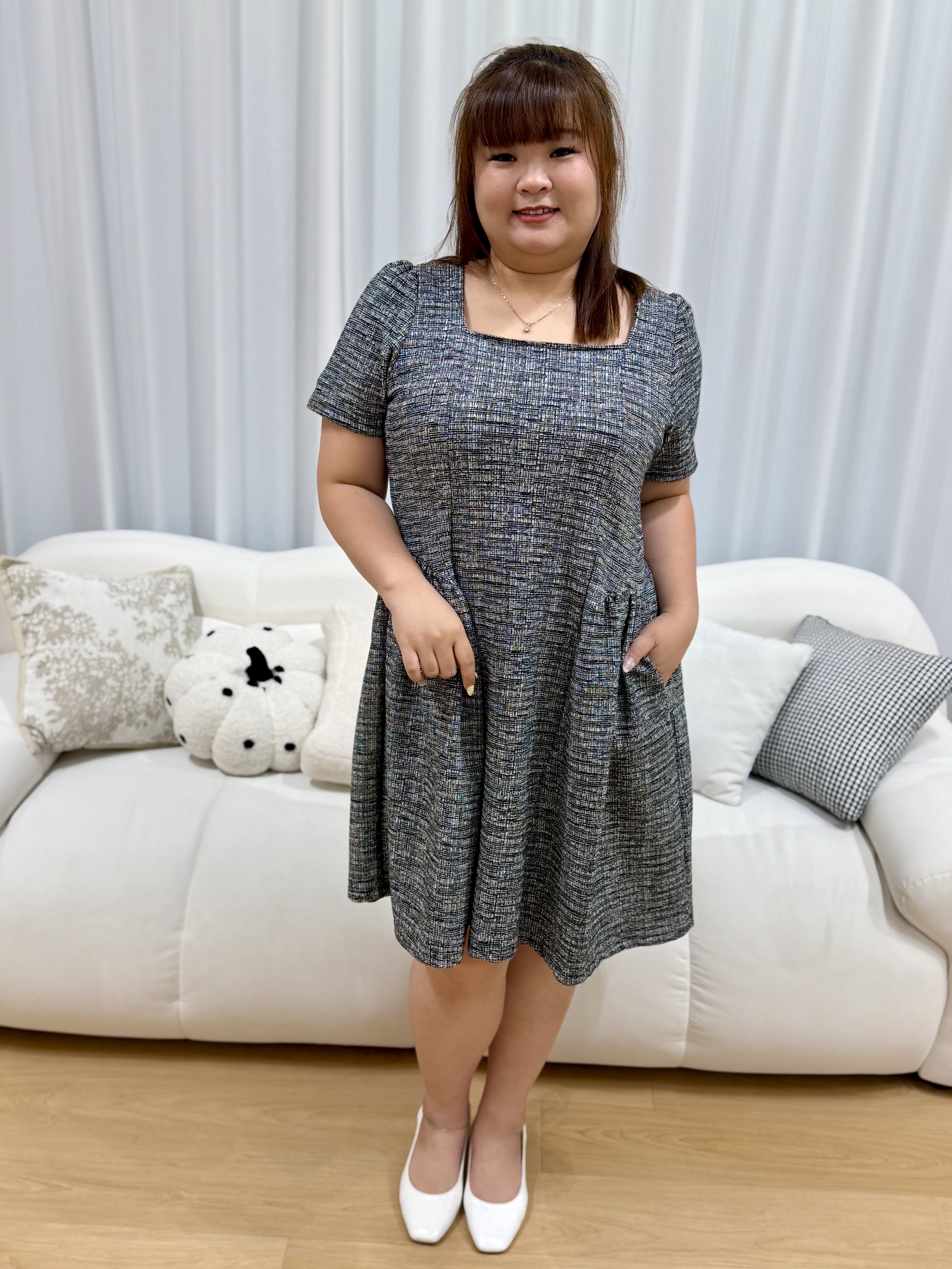 Love+ Welcia Soft Tweet Dress | Plus Size Dress