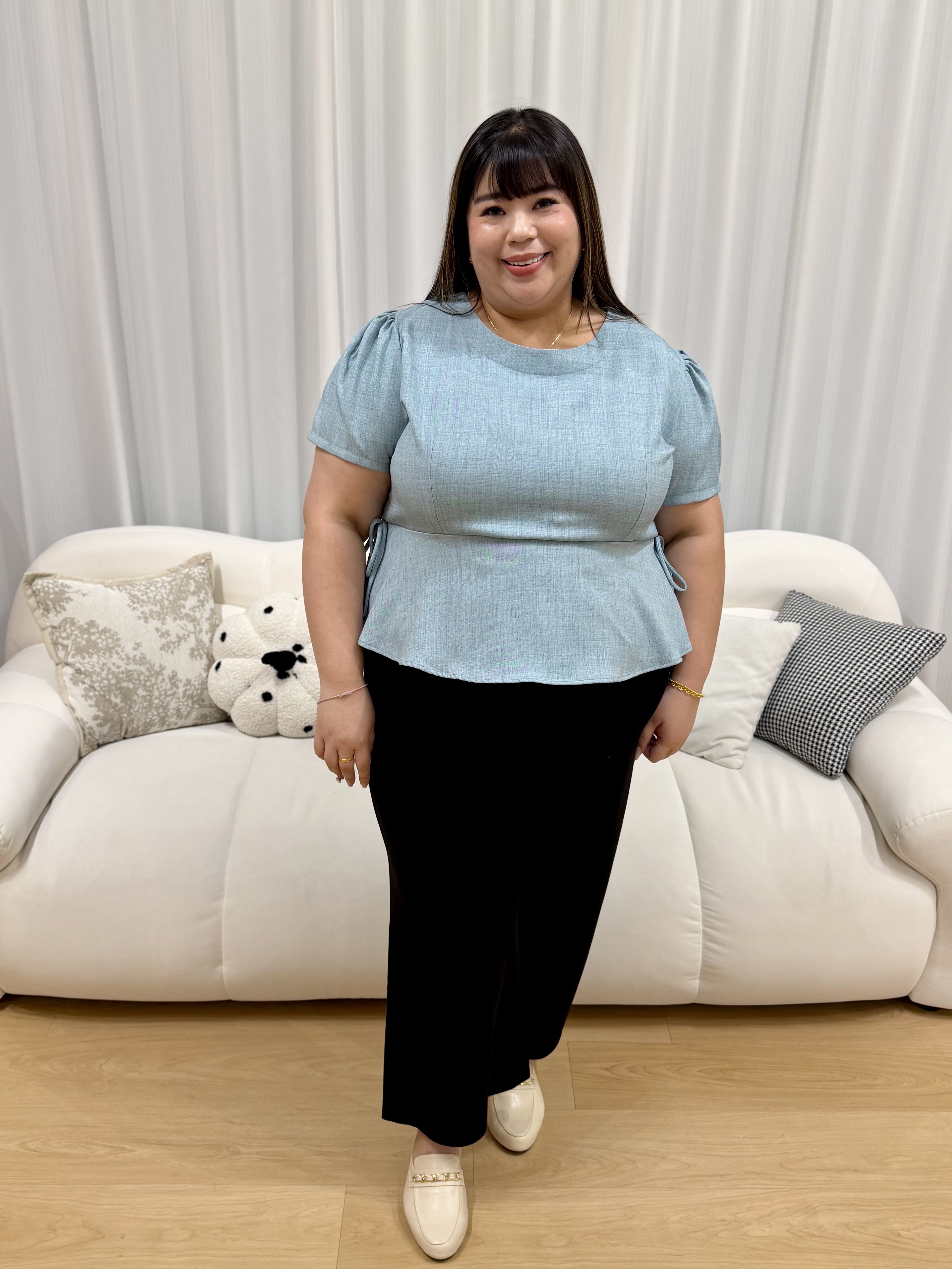 Missy Ribbon Work Top | Plus Size Top