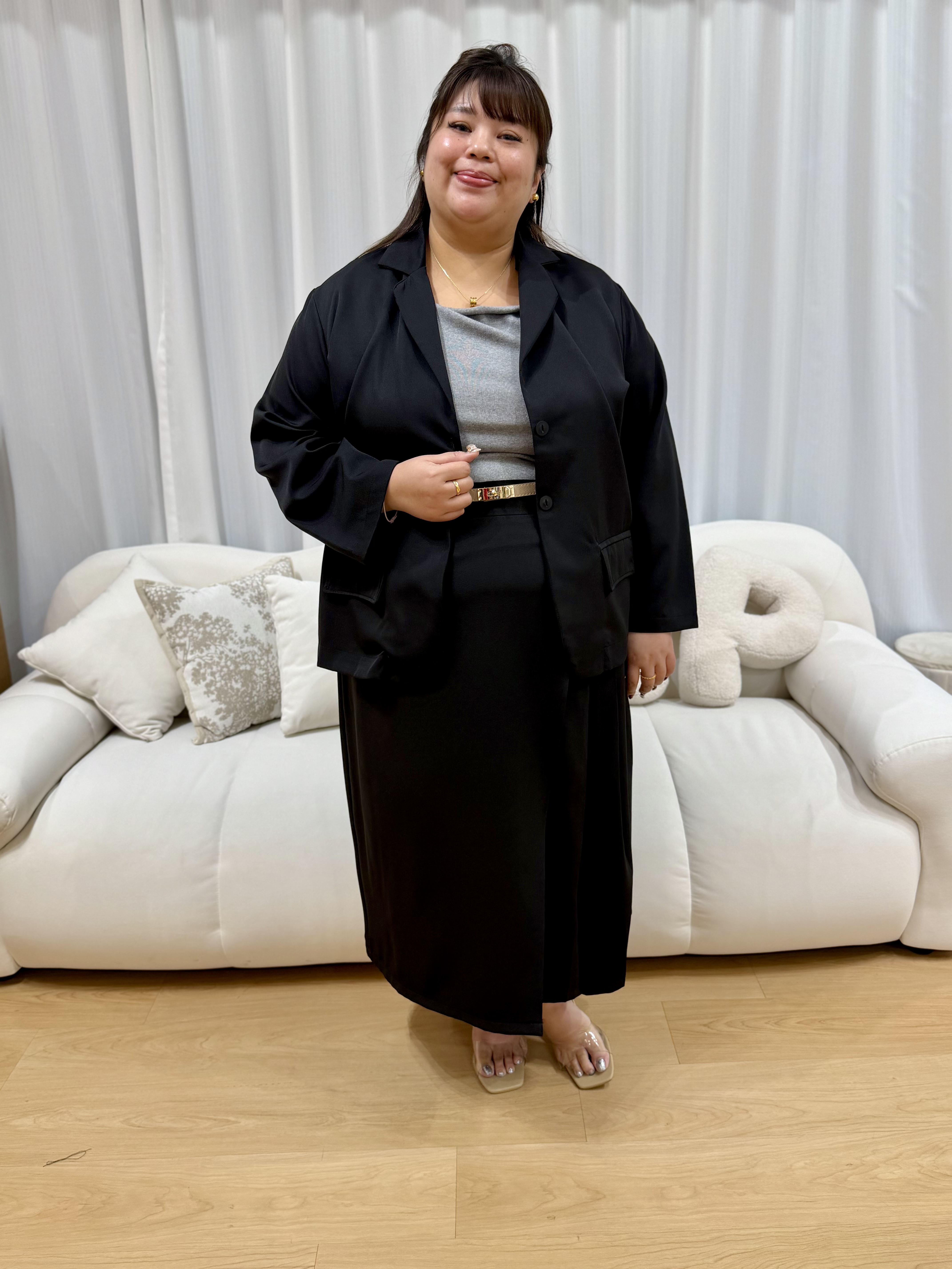 Premium Ara Black Blazer | Plus Size Blazer