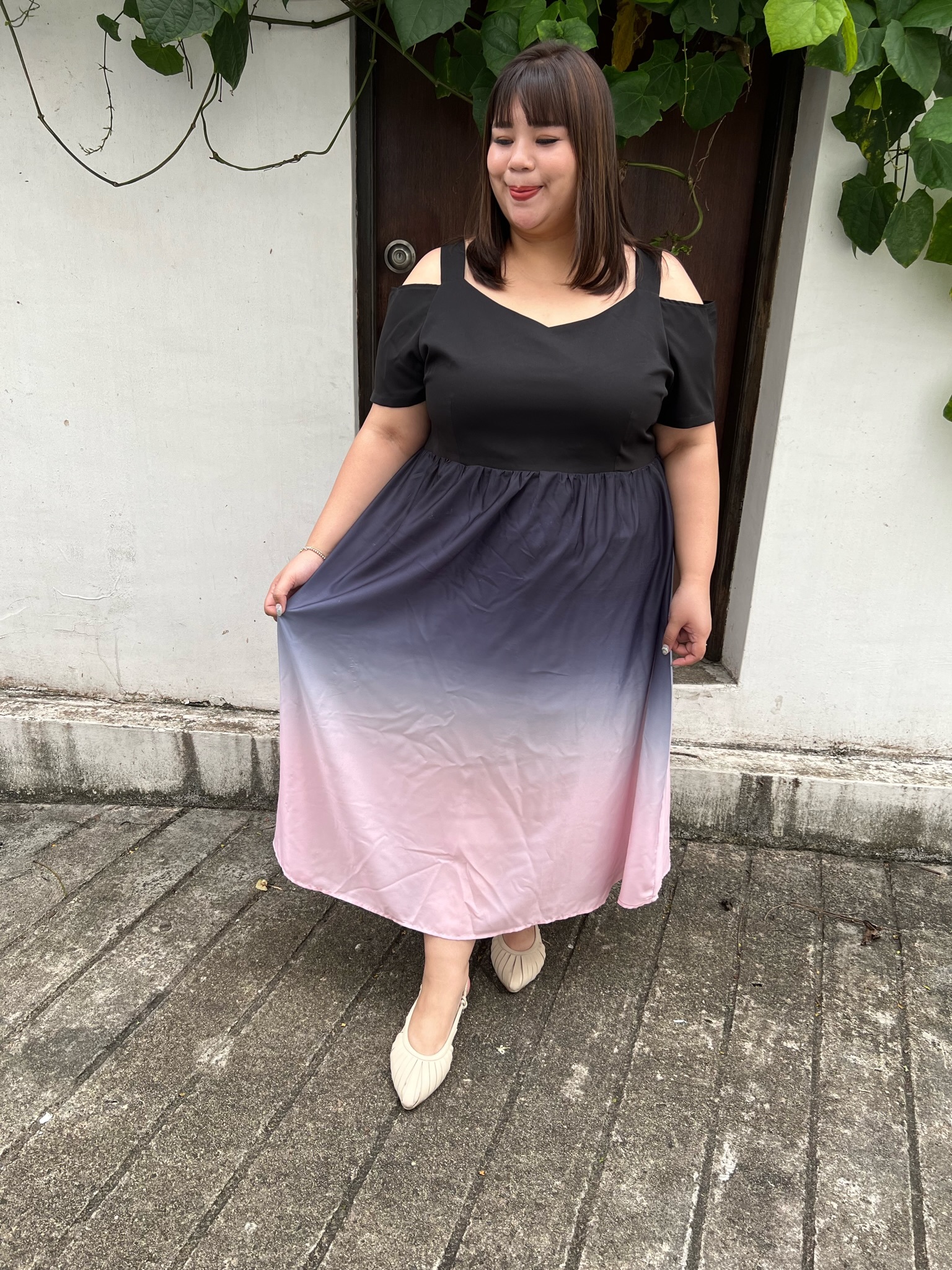 Love+ Enchanty Pink Ombre Dress | Plus Size Dress Singapore