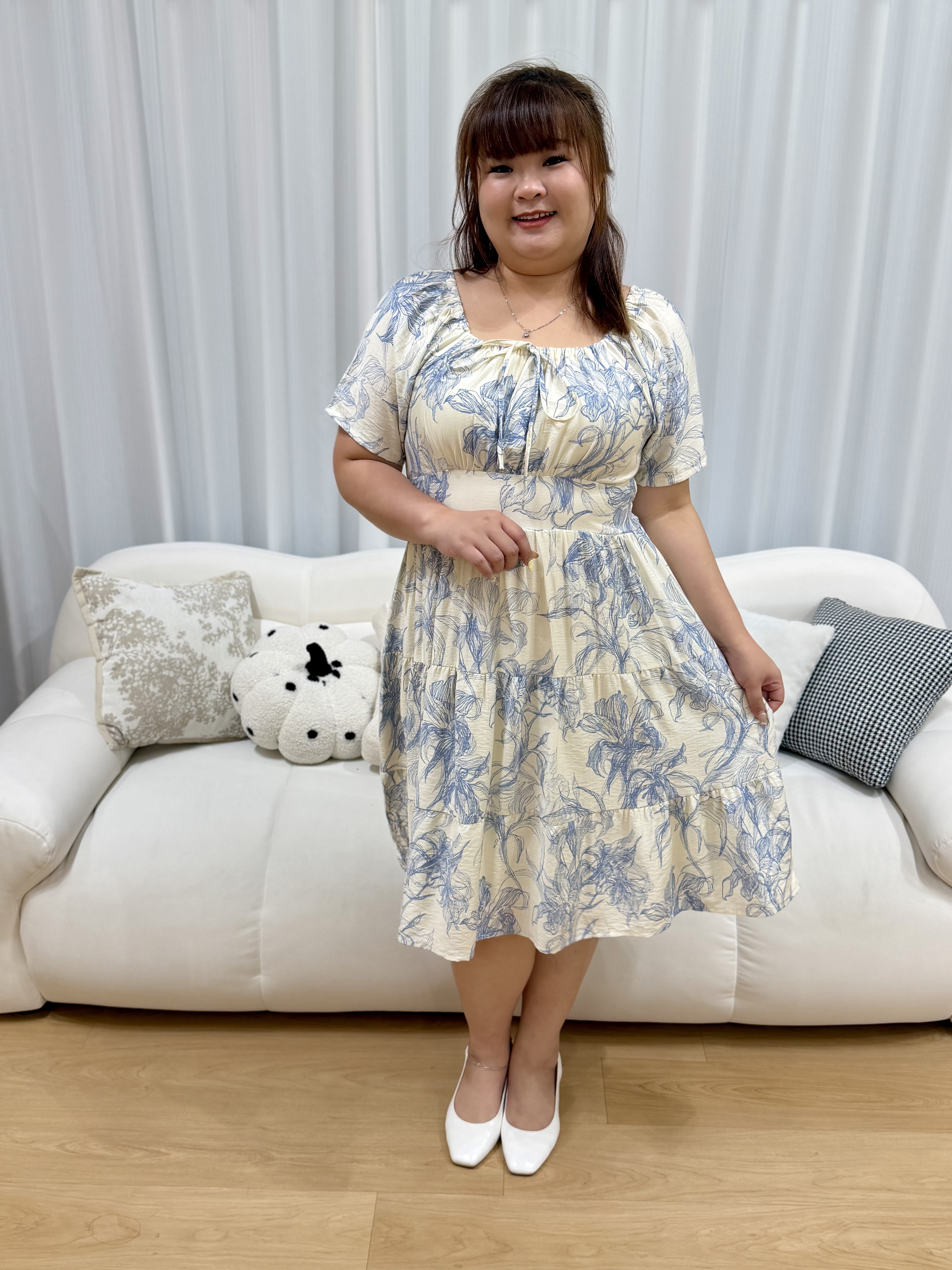 Love+ Blanc Bleu Evangaline Midi Dress | Plus Size Midi Dress