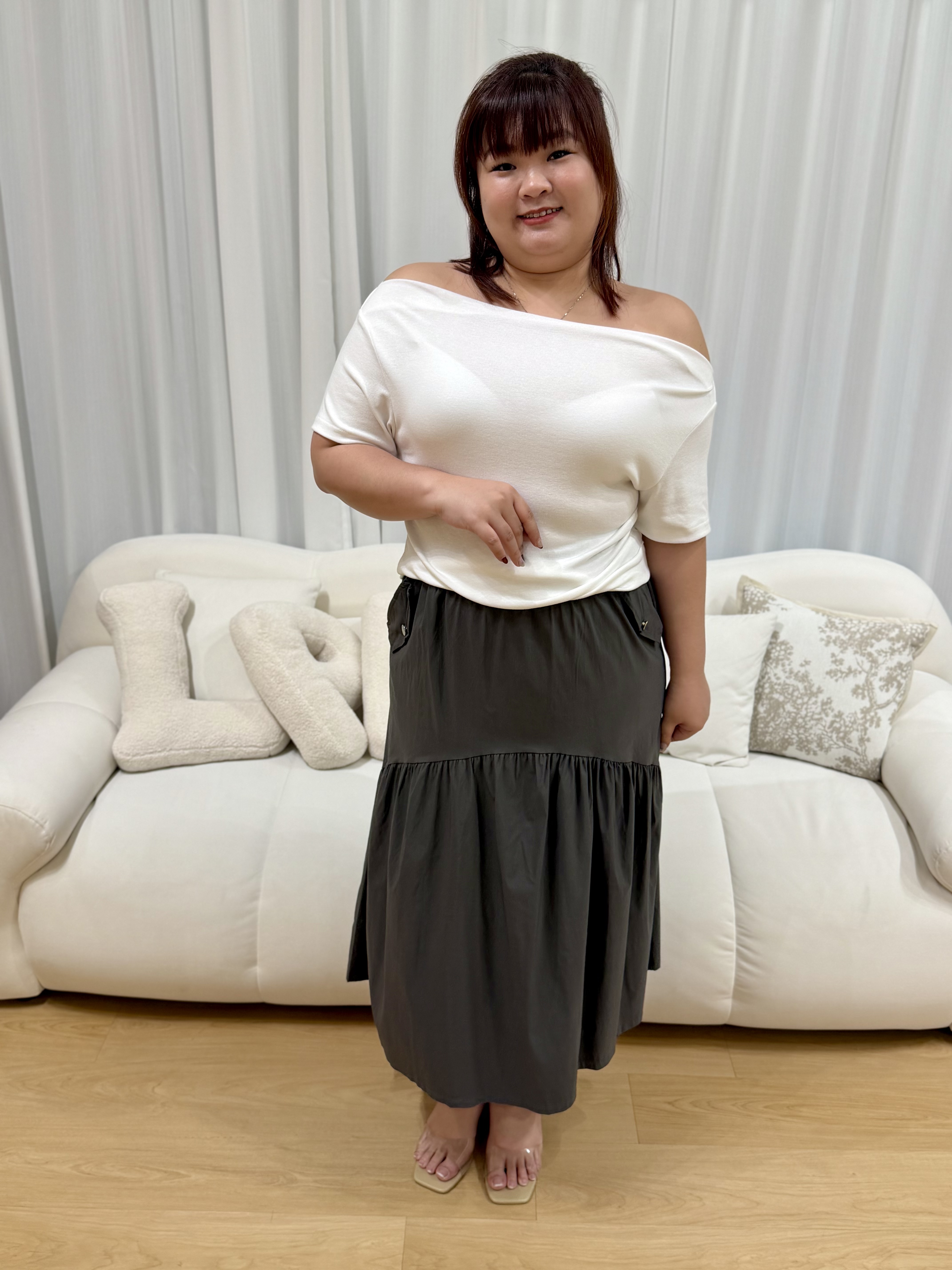 Leila Lightweight Cargo Maxi Skirt | Plus Size Skirt