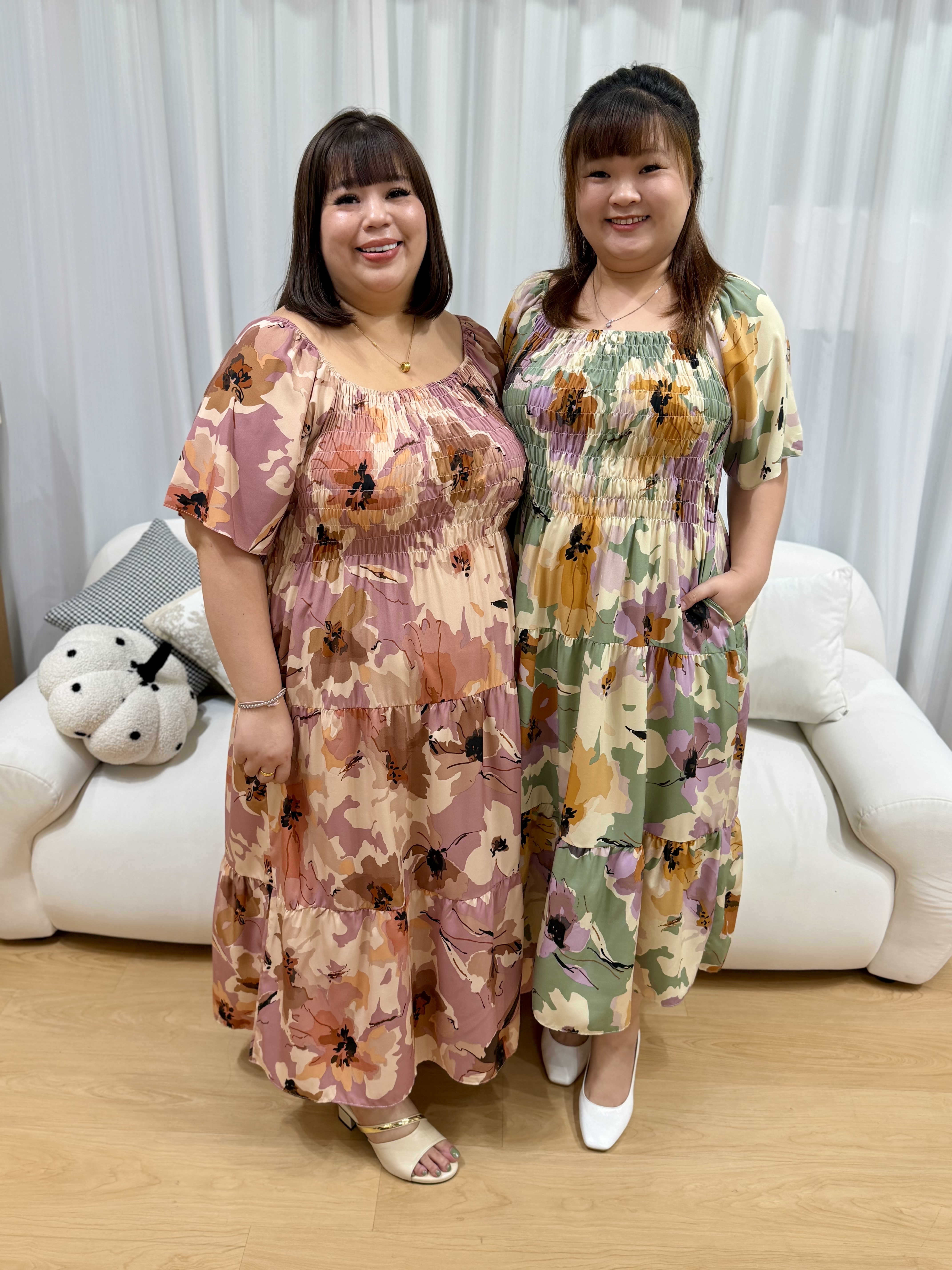 Love+ Camolia Abstract Smock Maxi Dress | Plus Size Dress