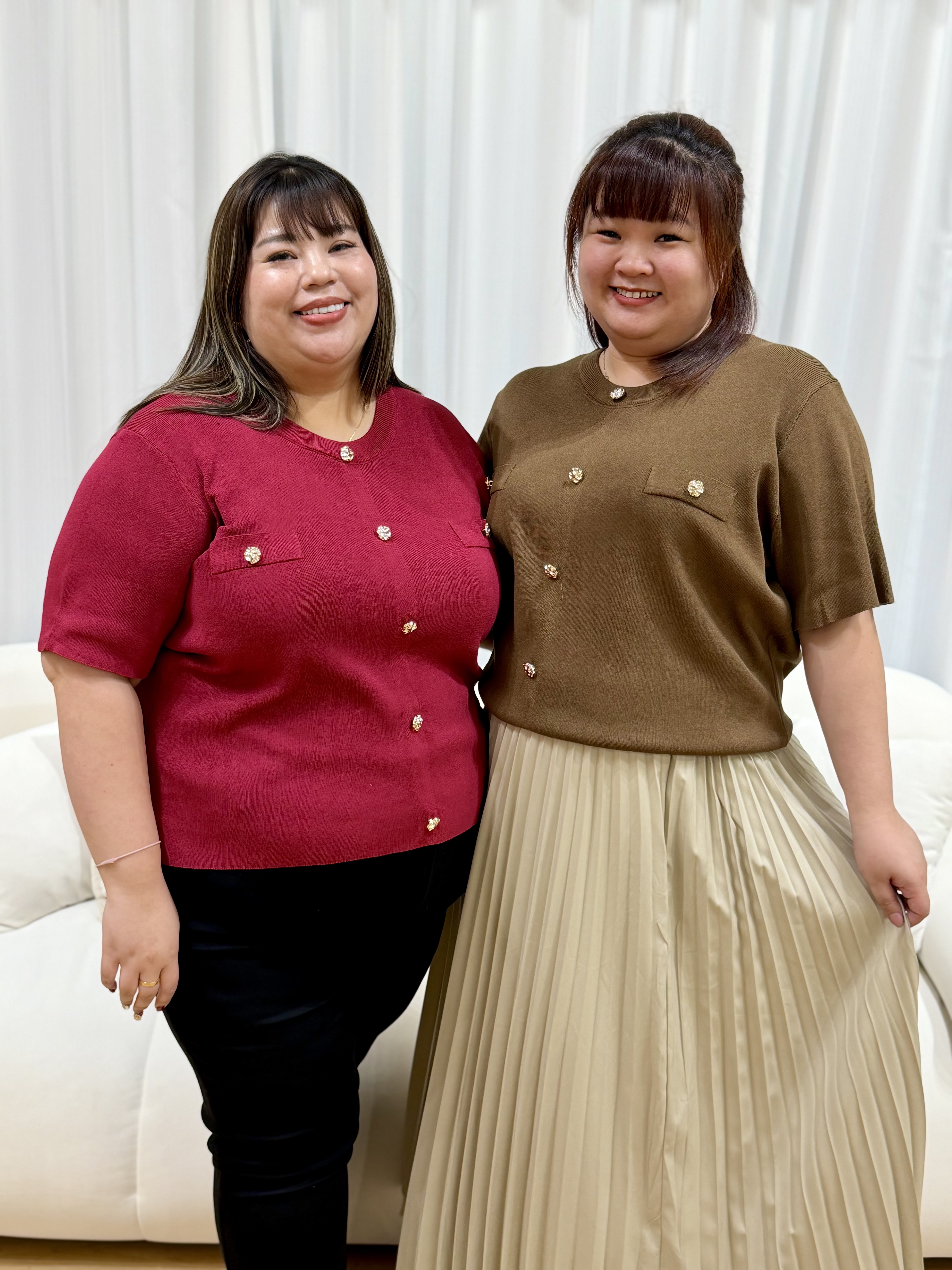 Golden Pebble Knitted Top | Plus Size Top