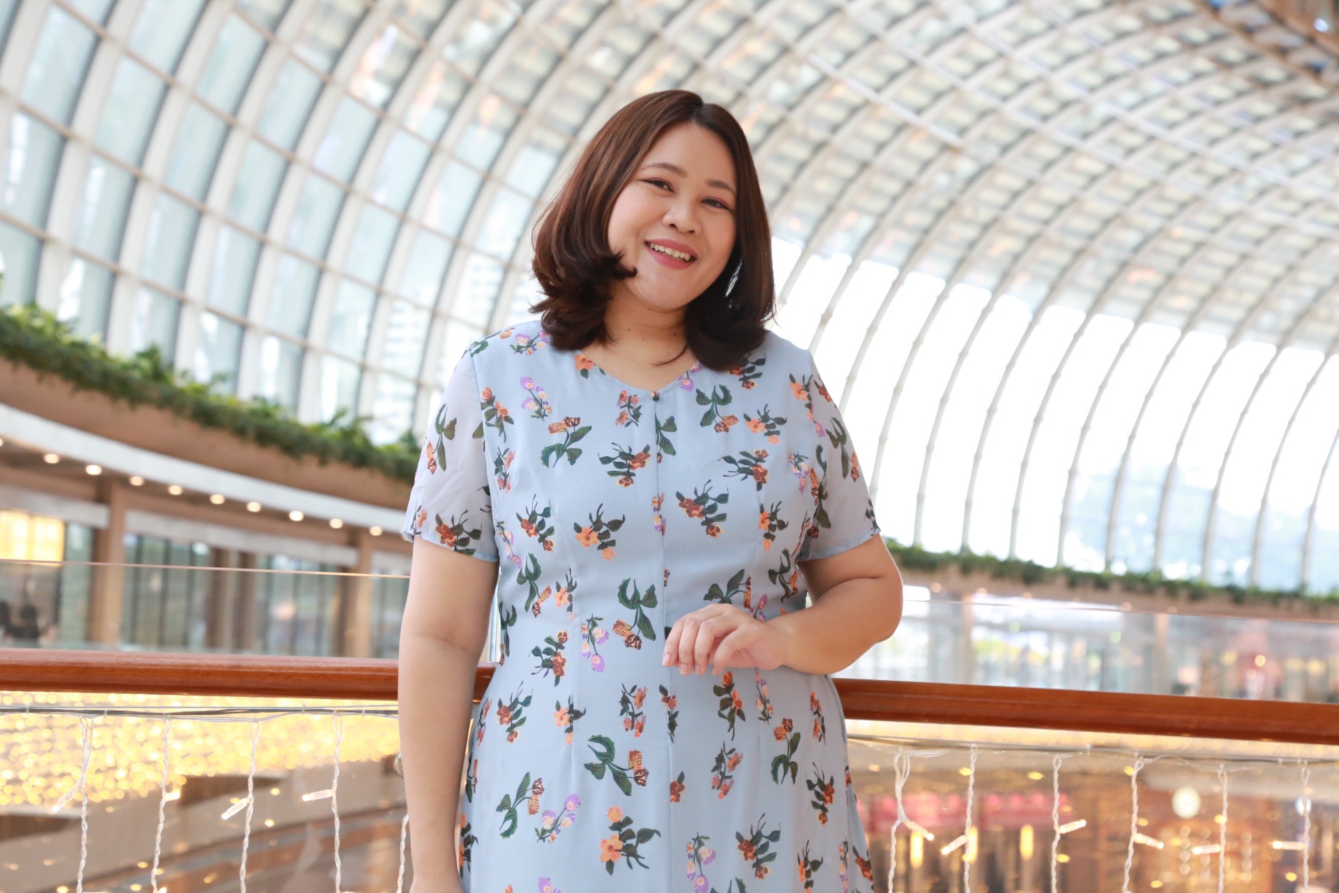 Love+ Alynna Chiffon Light Blue Floral Dress | Plus Size Dress