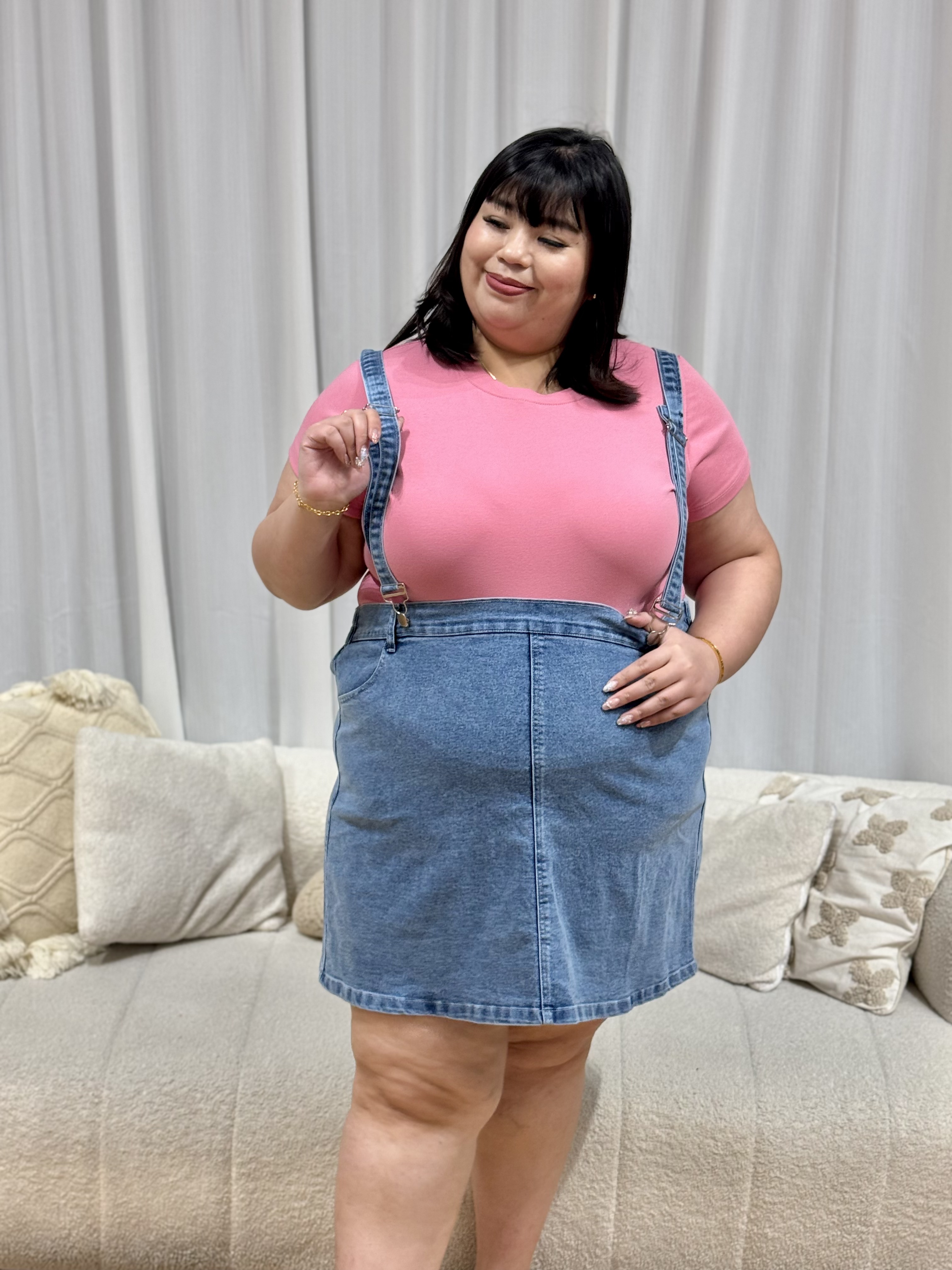 Love+ Strappy Denim Dungaree | Plus Size Dungaree