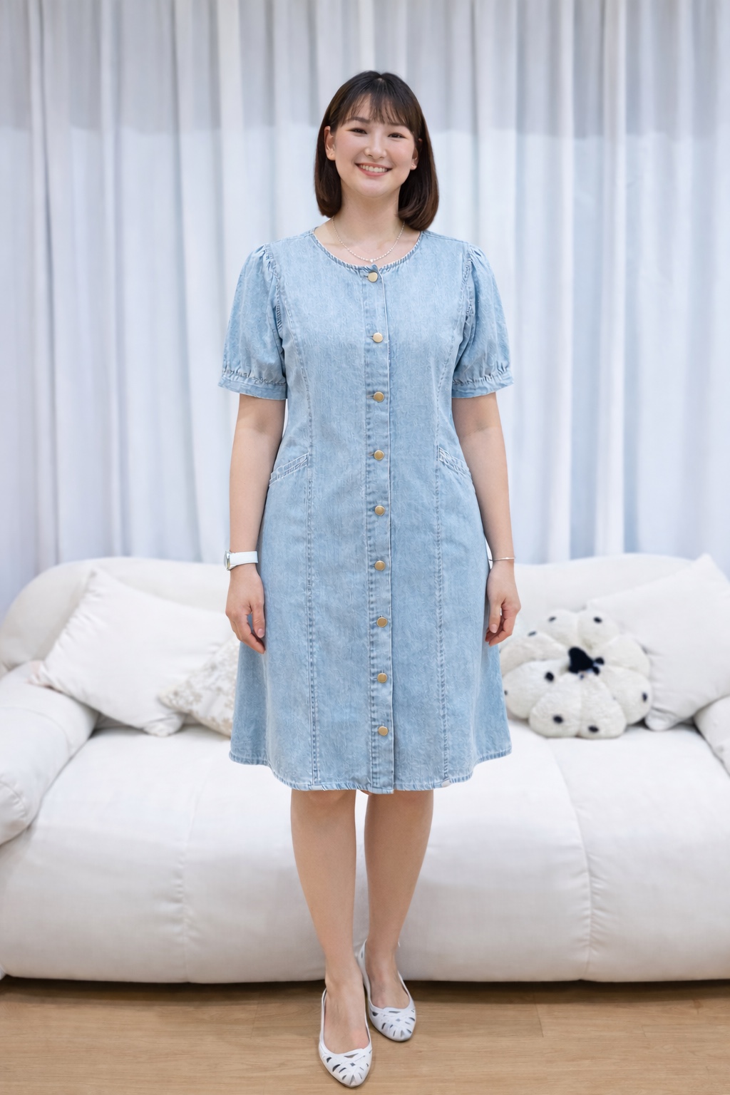 Slimming Detour Denim Dress | Plus Size Dress