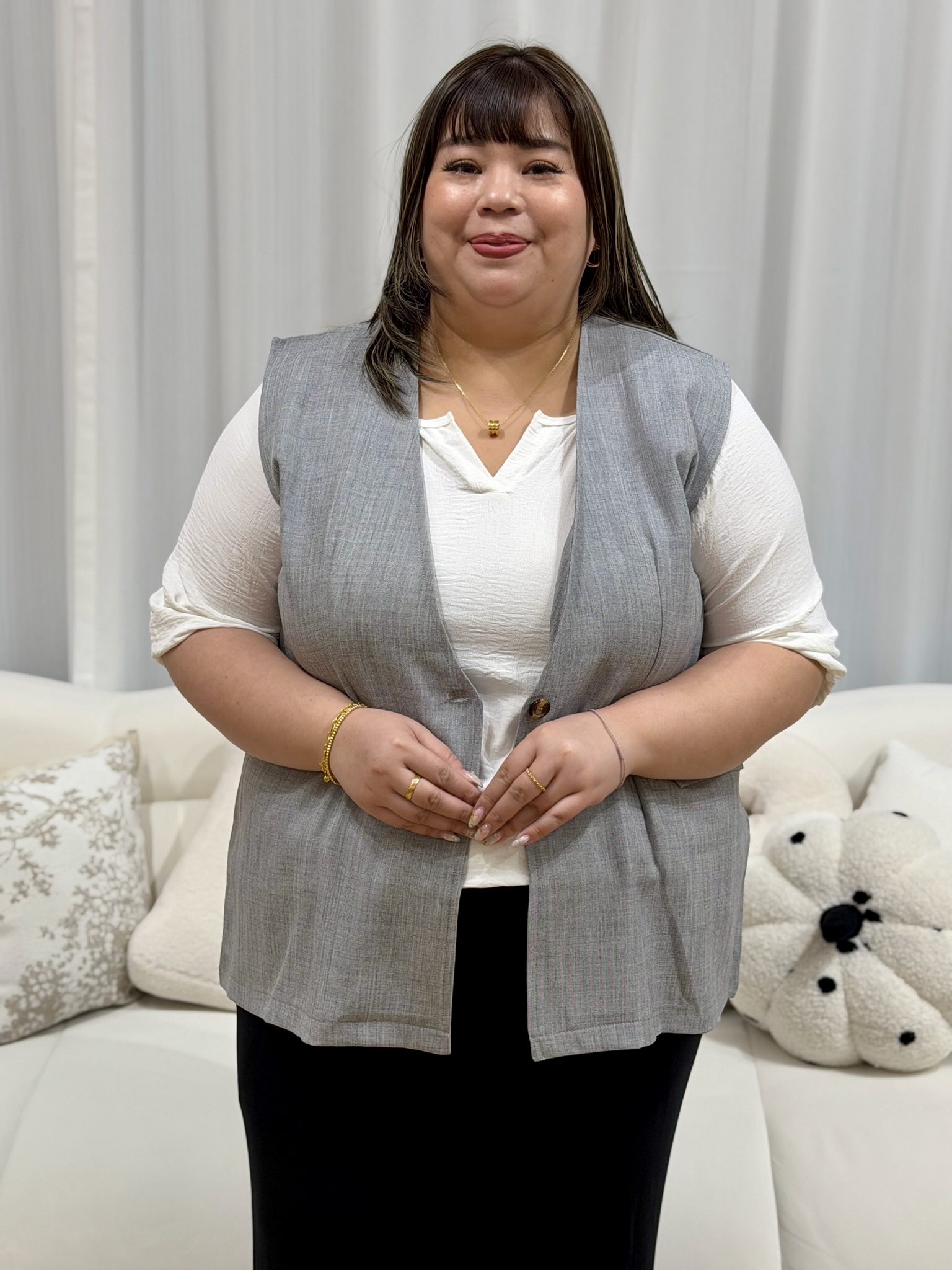 Titania Texture Vest | Plus Size Vest